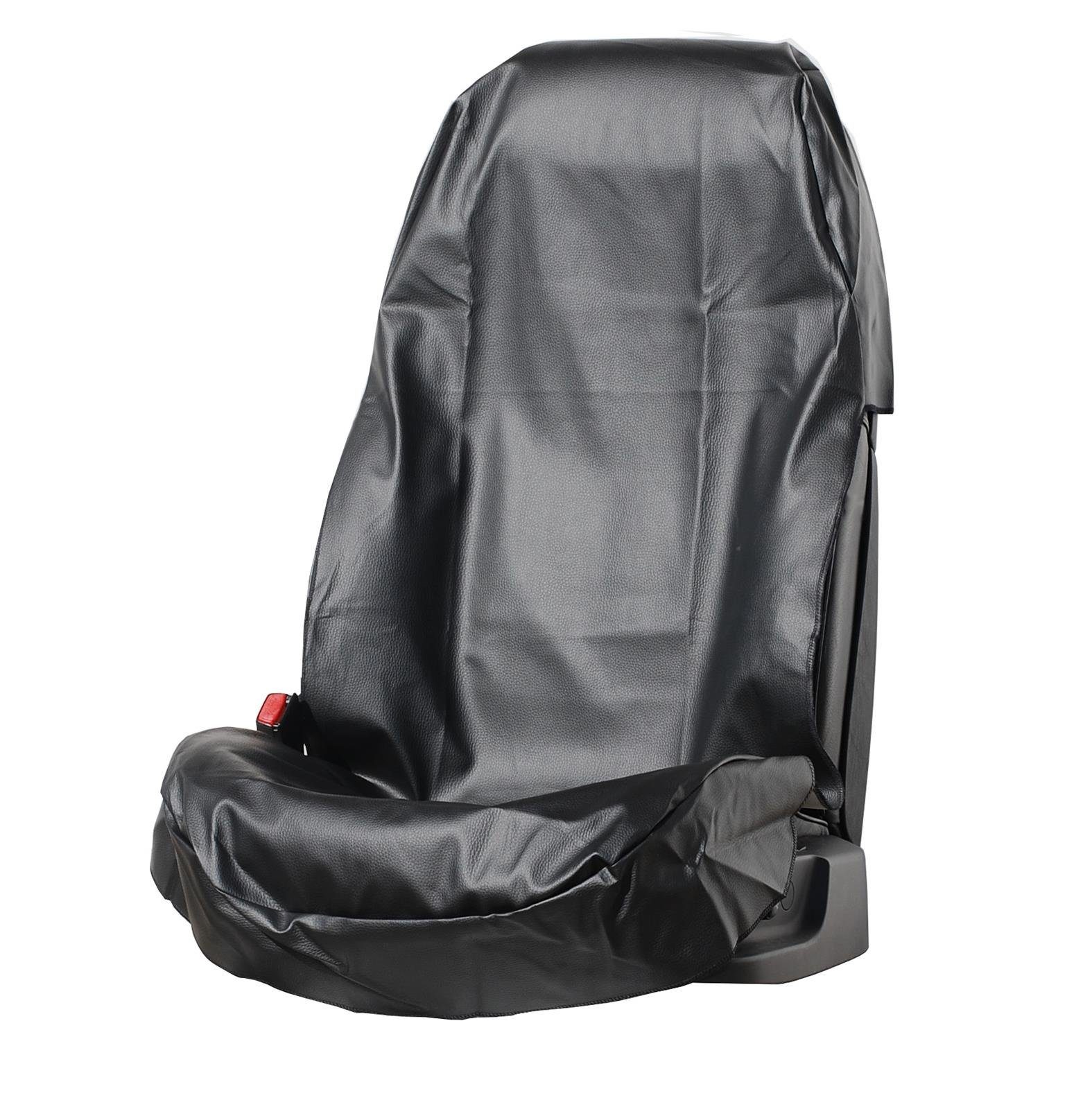 L & P Car Design Car Seat Cover Seat Protector Car Workshop Black Faux Leather