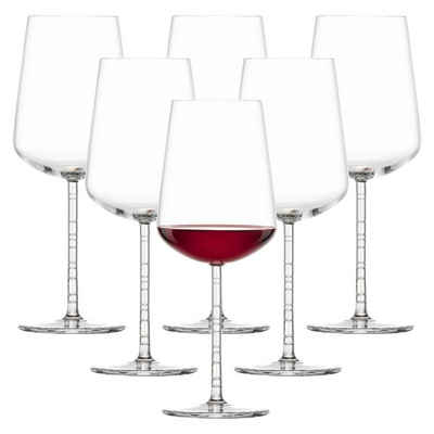 Zwiesel Glas Rotweinglas Journey Bordeaux Rotweingläser 633 ml 6er Set, Glas