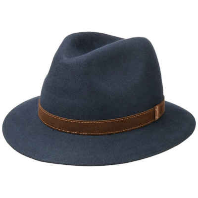 Borsalino Filzhut (1-St) Fedora mit Lederband, Made in Italy