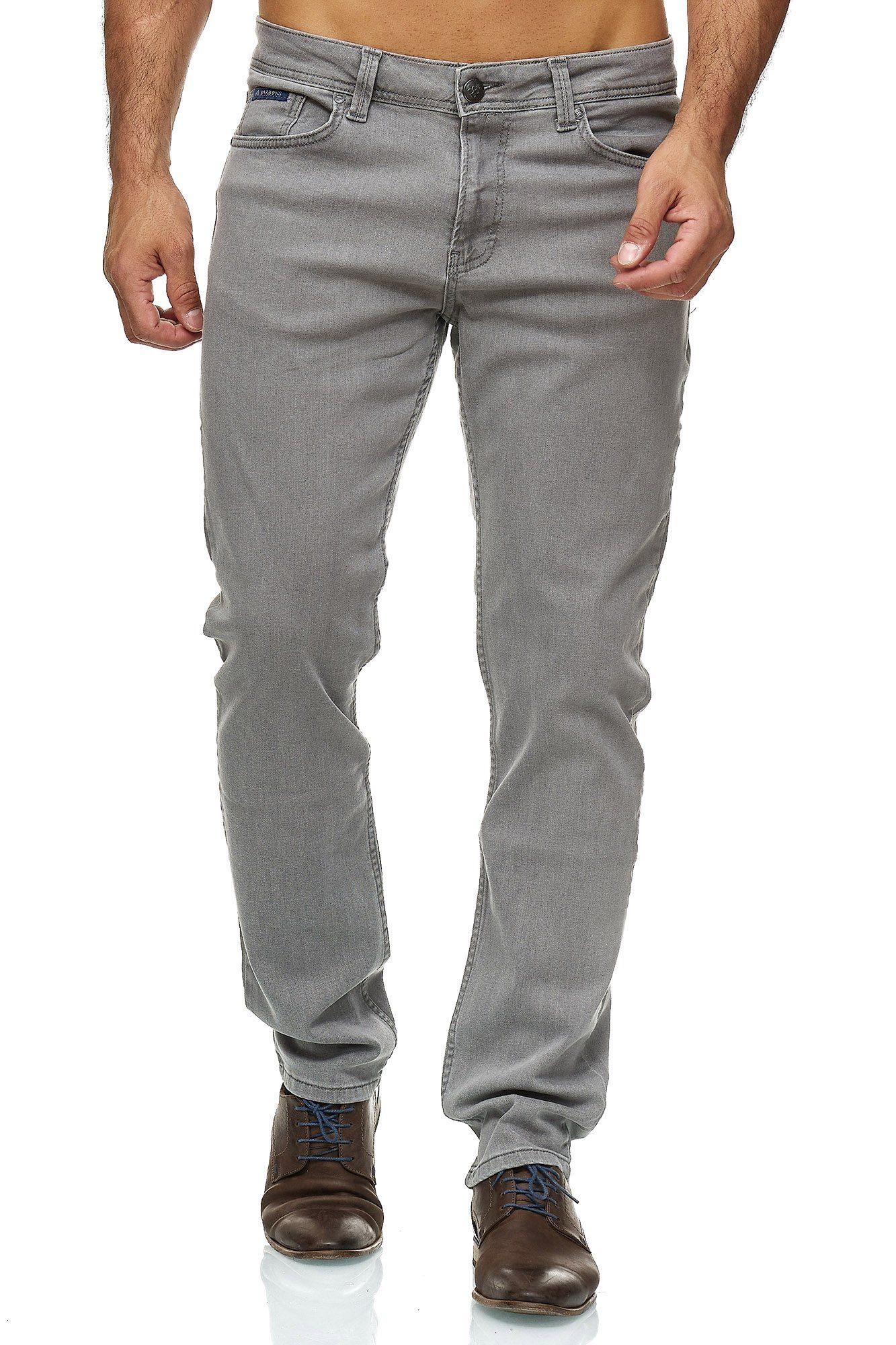BARBONS 5-Pocket-Jeans Herren Regular Fit 5-Pocket Design 06-Hellgrau