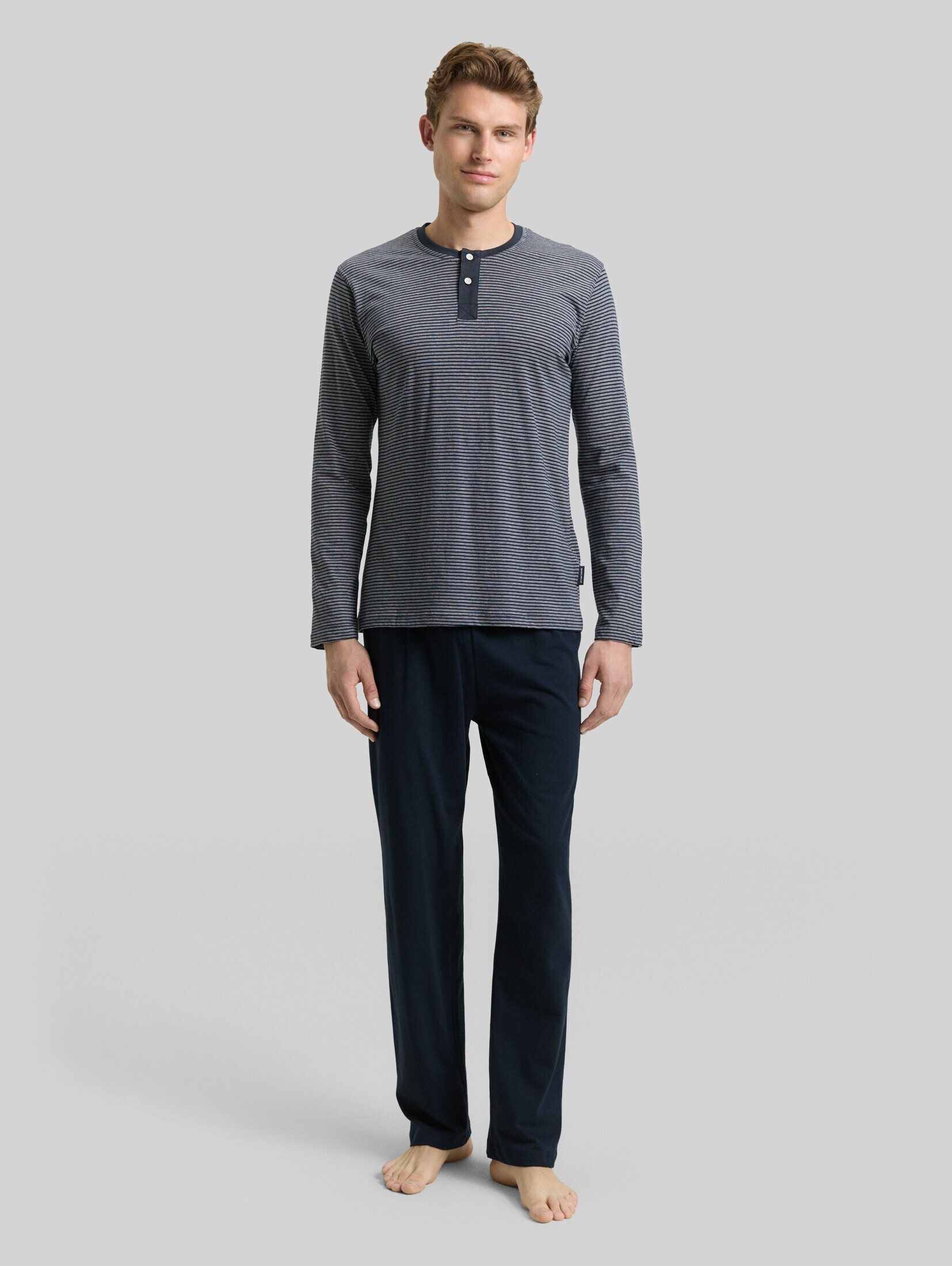 TOM TAILOR Pyjama Unterwäsche (2 tlg) Pyjama-Set aus Baumwolle