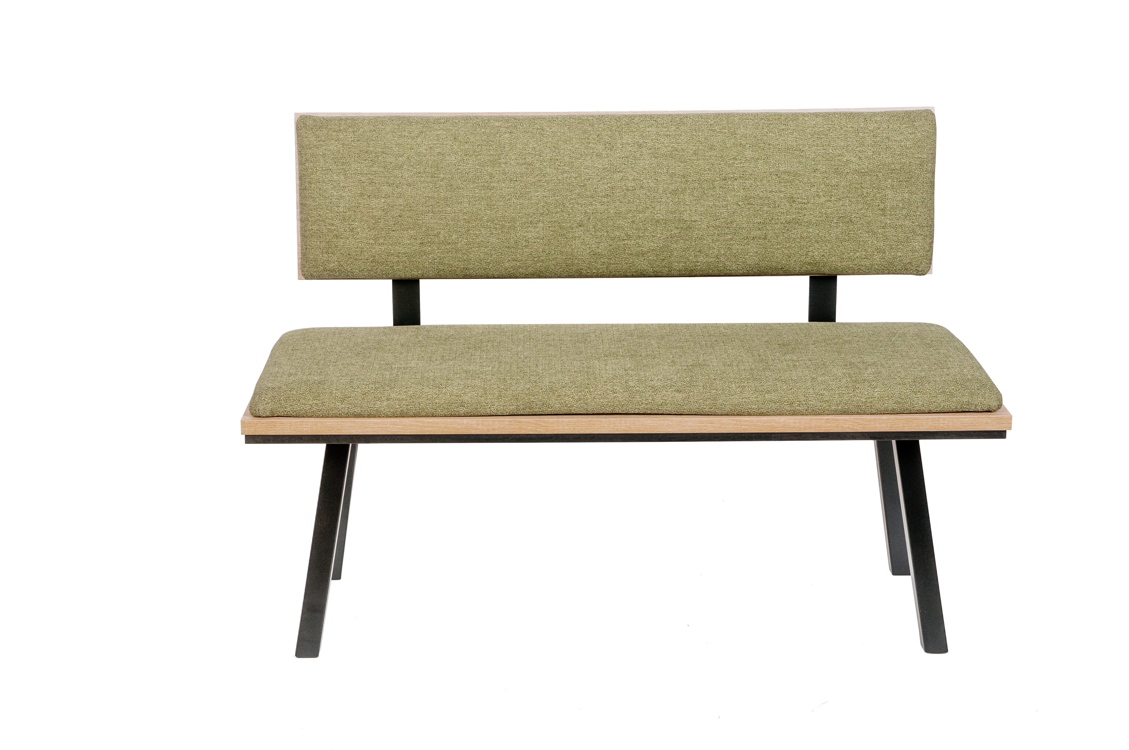 kundler home Sitzbank mit Lehne 'Die Elegante' L125cm, Füße massiv