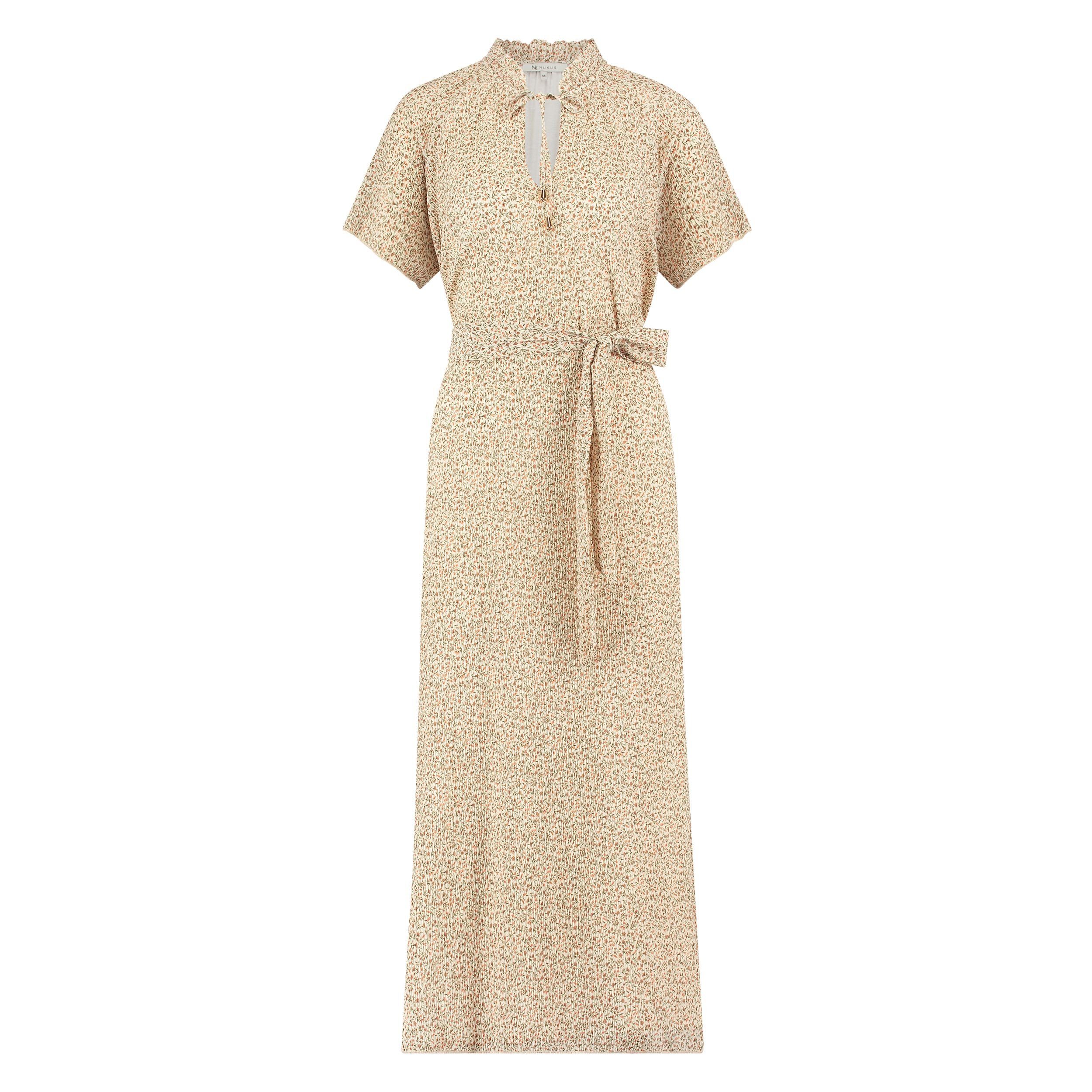 Blusenkleid Babs Dress Maxi Kleid mit Blümchenprint und Bindeband