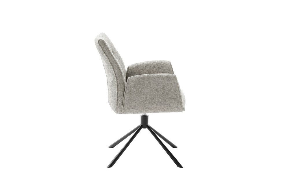MCA furniture Esszimmerstuhl 2er Set Stuhl Diveria mit Armlehnen, drehbar, taupe / sandfarben (2er-Set)