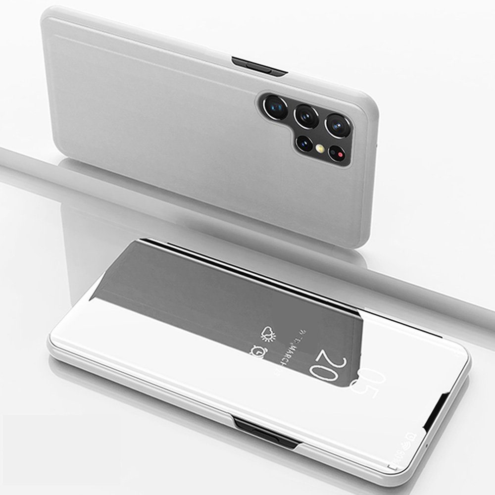 FITSU Handyhülle Spiegelhülle für Samsung Galaxy S26 Ultra Handytasche Flipcase 6,9 Zoll, Schlanke Klapphülle, elegantes Flipcase, Handyhülle mit Standfunktion