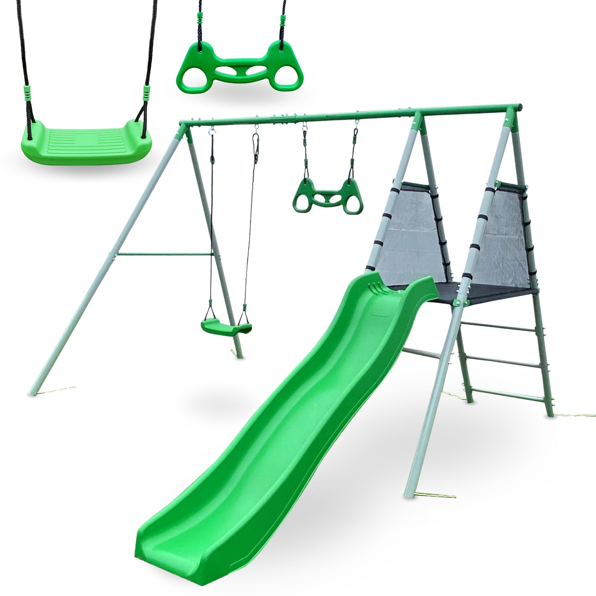 HyperMotion Mehrkindschaukel XXL Garten Multifunktions Spielset mit Schaukel