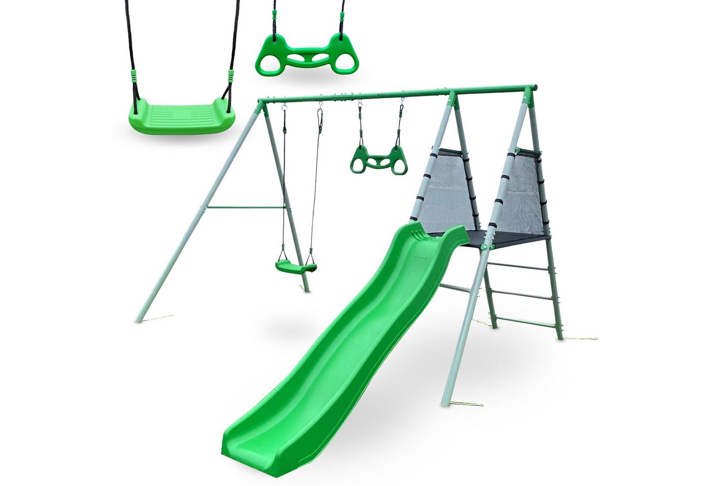 HyperMotion Mehrkindschaukel XXL Garten Multifunktions Spielset mit Schaukel