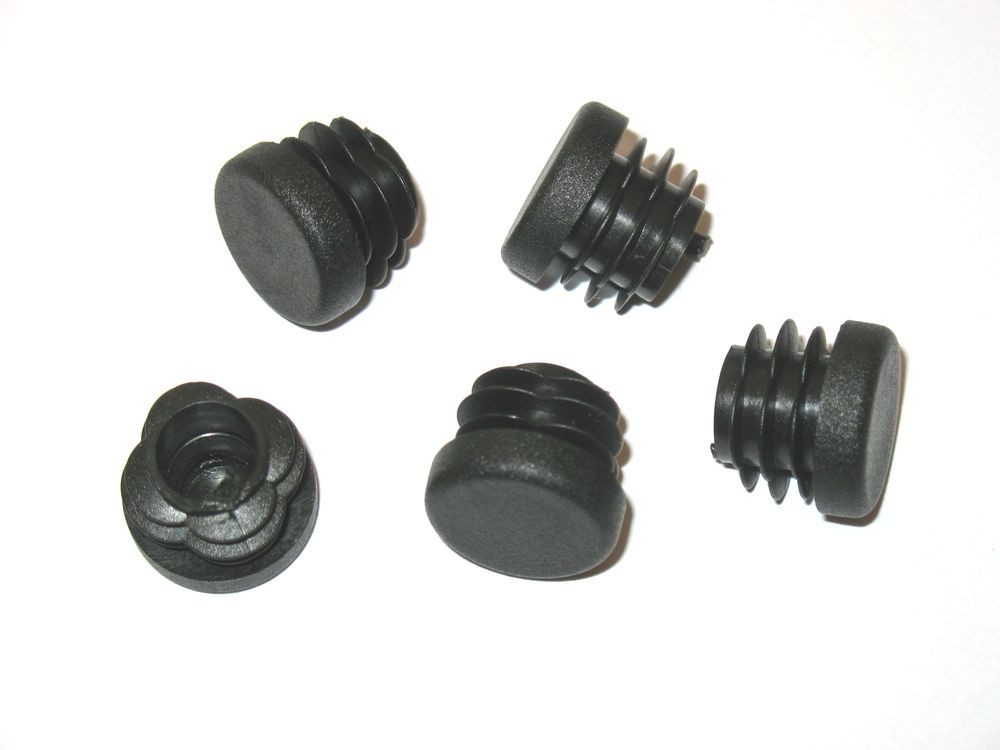 Walter Bethke GmbH & Co. KG Anhänger 20x Lamellenstopfen Rundrohrstopfen Ø 25mm (Außen) SCHWARZ - 3-5,0 mm