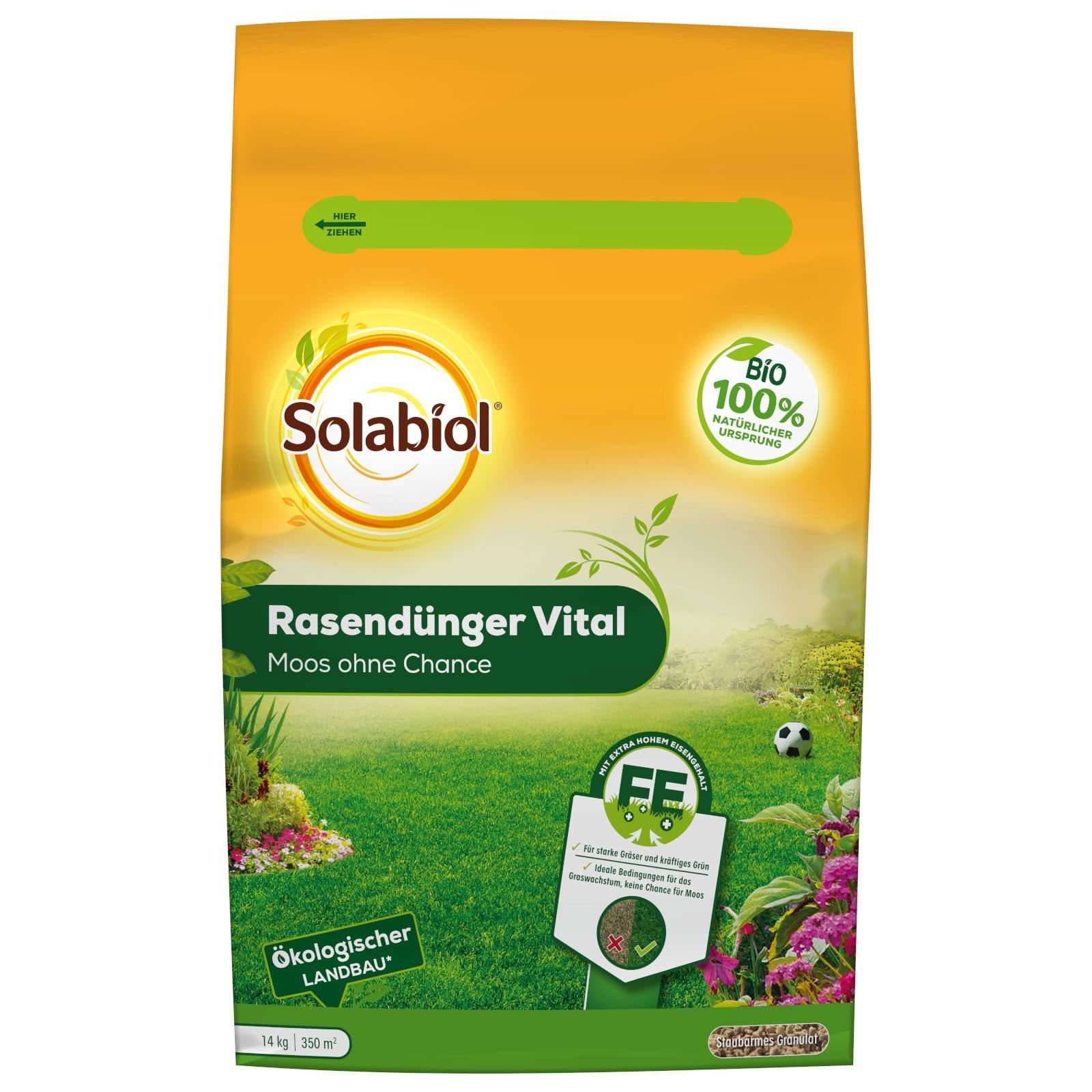 Solabiol Rasendünger Solabiol Rasendünger Vital, Moos ohne Chance - 14 kg