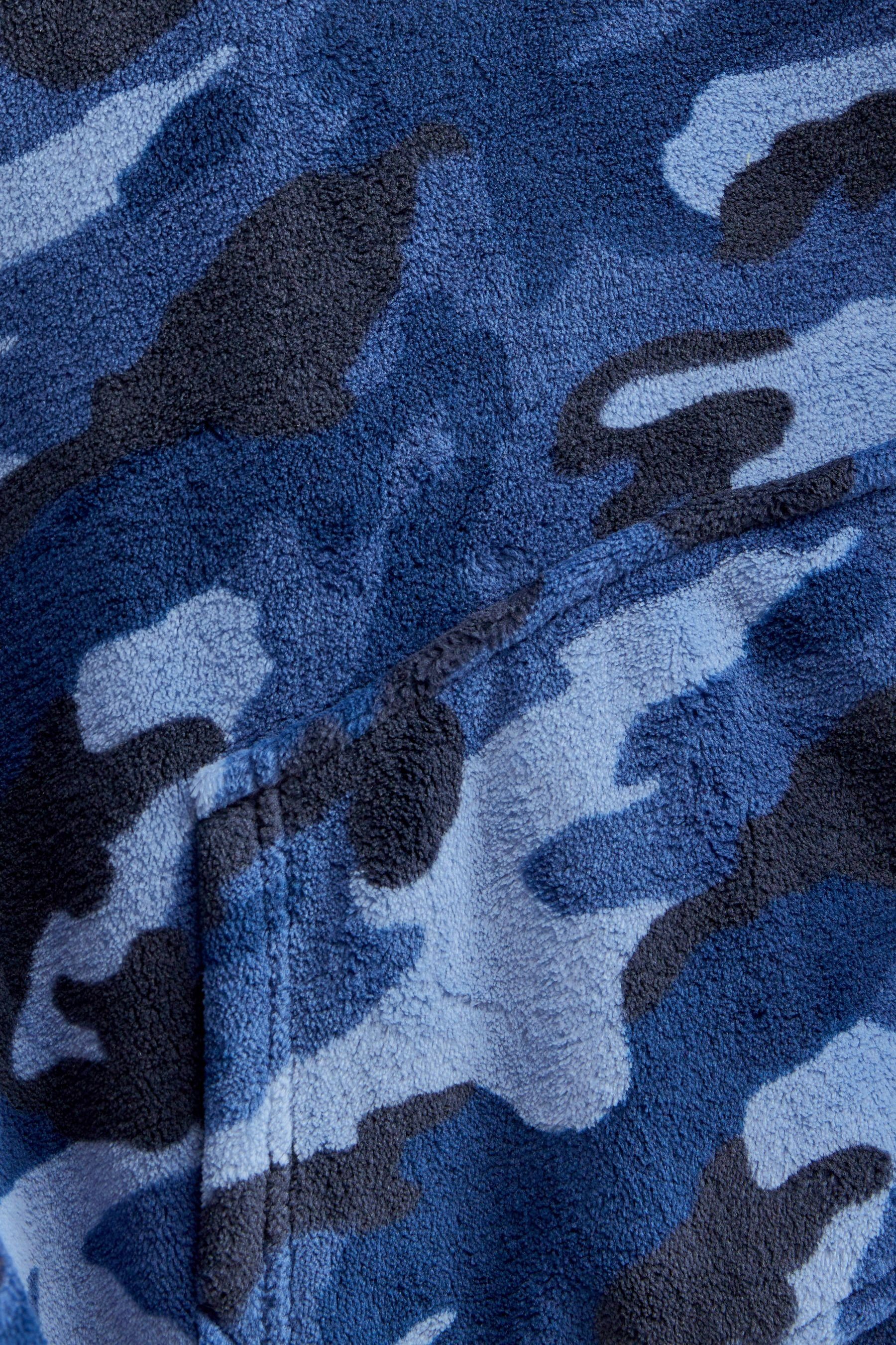 Decke Kinderbademantel Polyester Next mit Kapuze, Blue Polyester (recycelt), Camouflage Navy