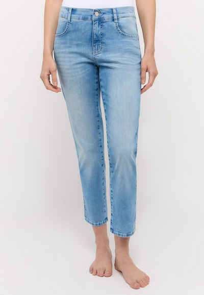 ANGELS Slim-fit-Jeans Jeans Cici Crop Slit Sparkle mit Strass