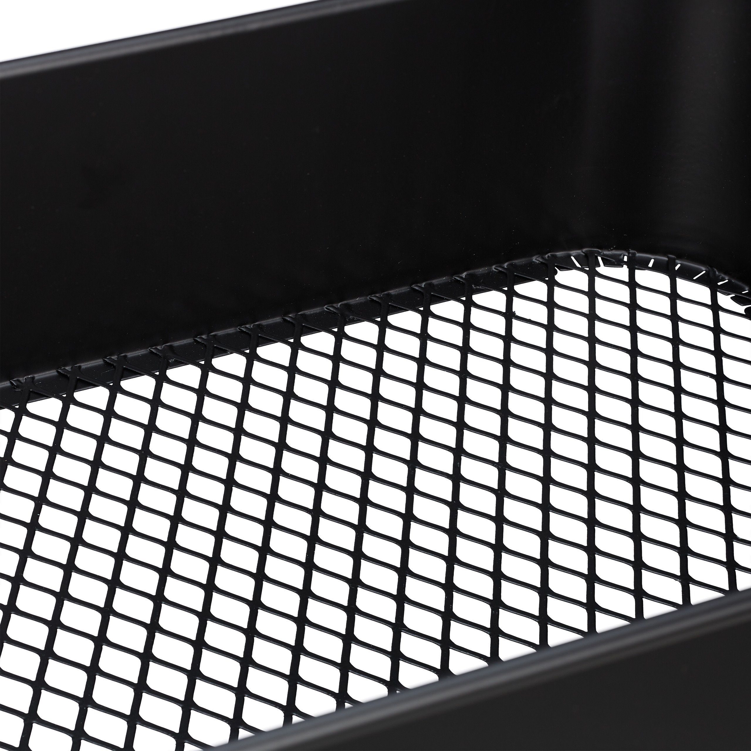 relaxdays Küchenwagen Rollwagen mit 3 Etagen, schwarz