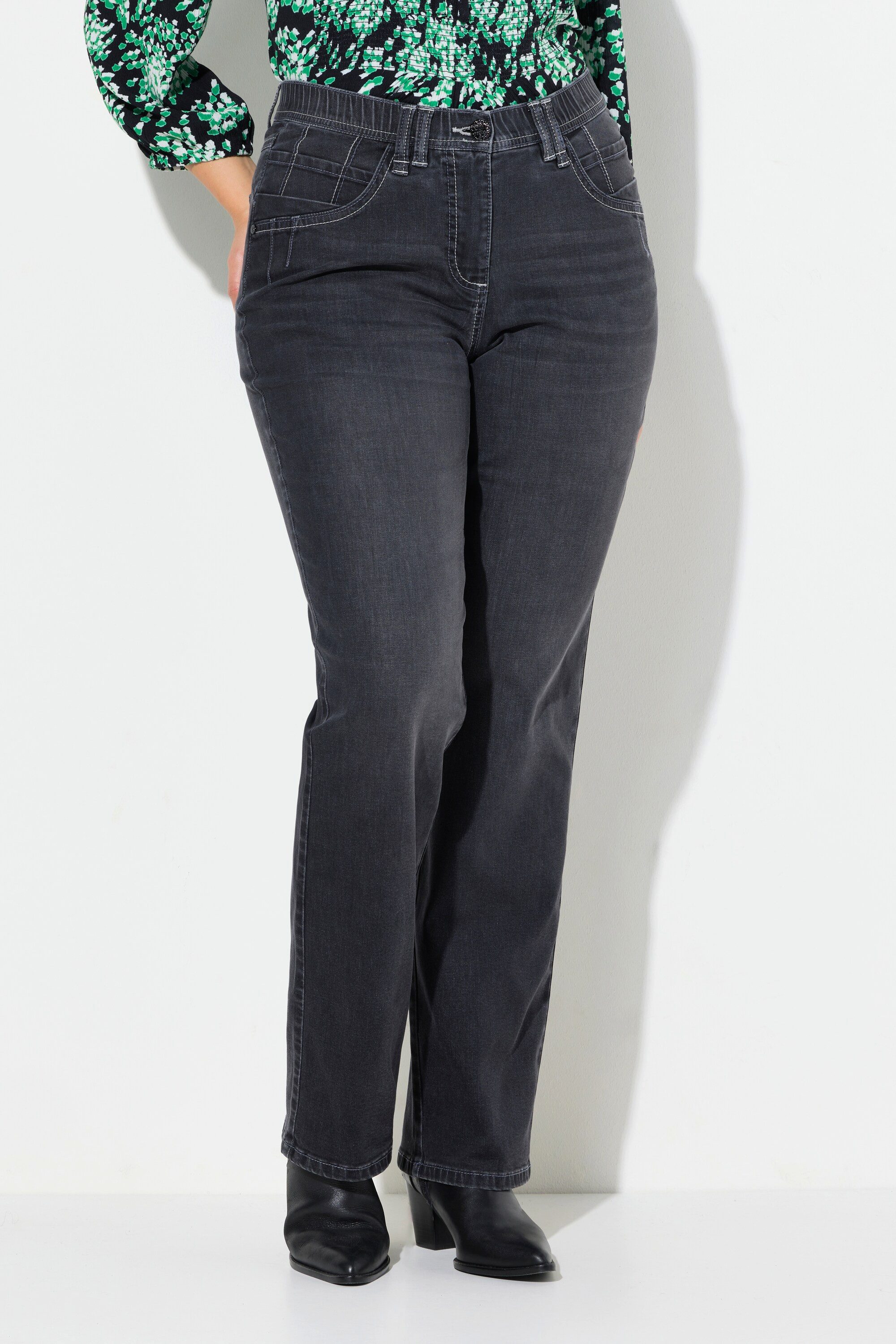 Ulla Popken 5-Pocket-Jeans Jeans Mandy weites günstig online kaufen