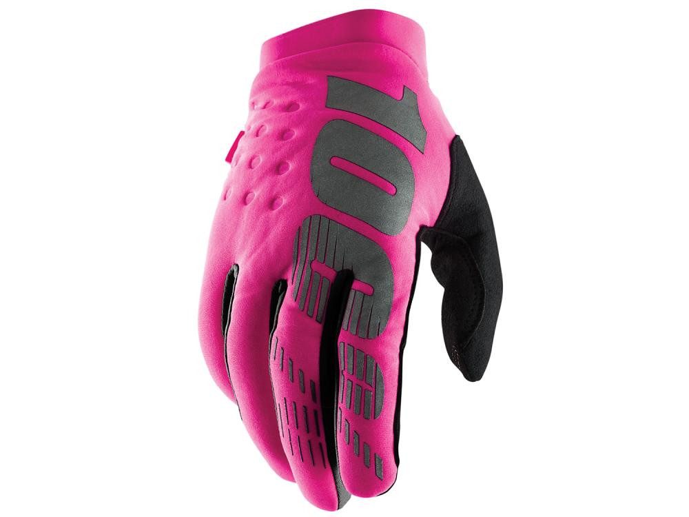 100% Fahrradhandschuhe 100% Brisker Women's Cold Weather Gloves neon pink schwarz M