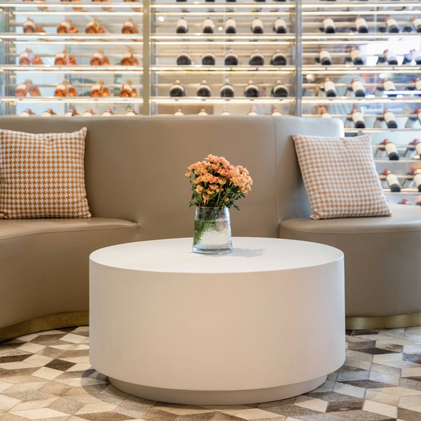 ELEMENTI Couchtisch ROME Betontisch rund, Gartentisch, Beistelltisch, Designmöbel (1 Tisch), wetterfest, pflegeleicht