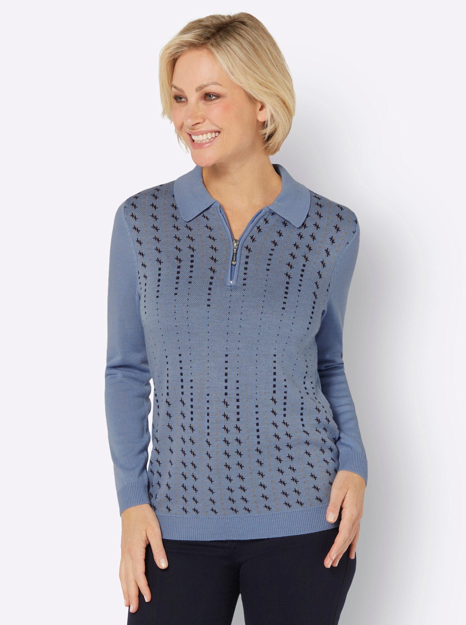 Sieh an! Strickpullover Polopullover . günstig online kaufen