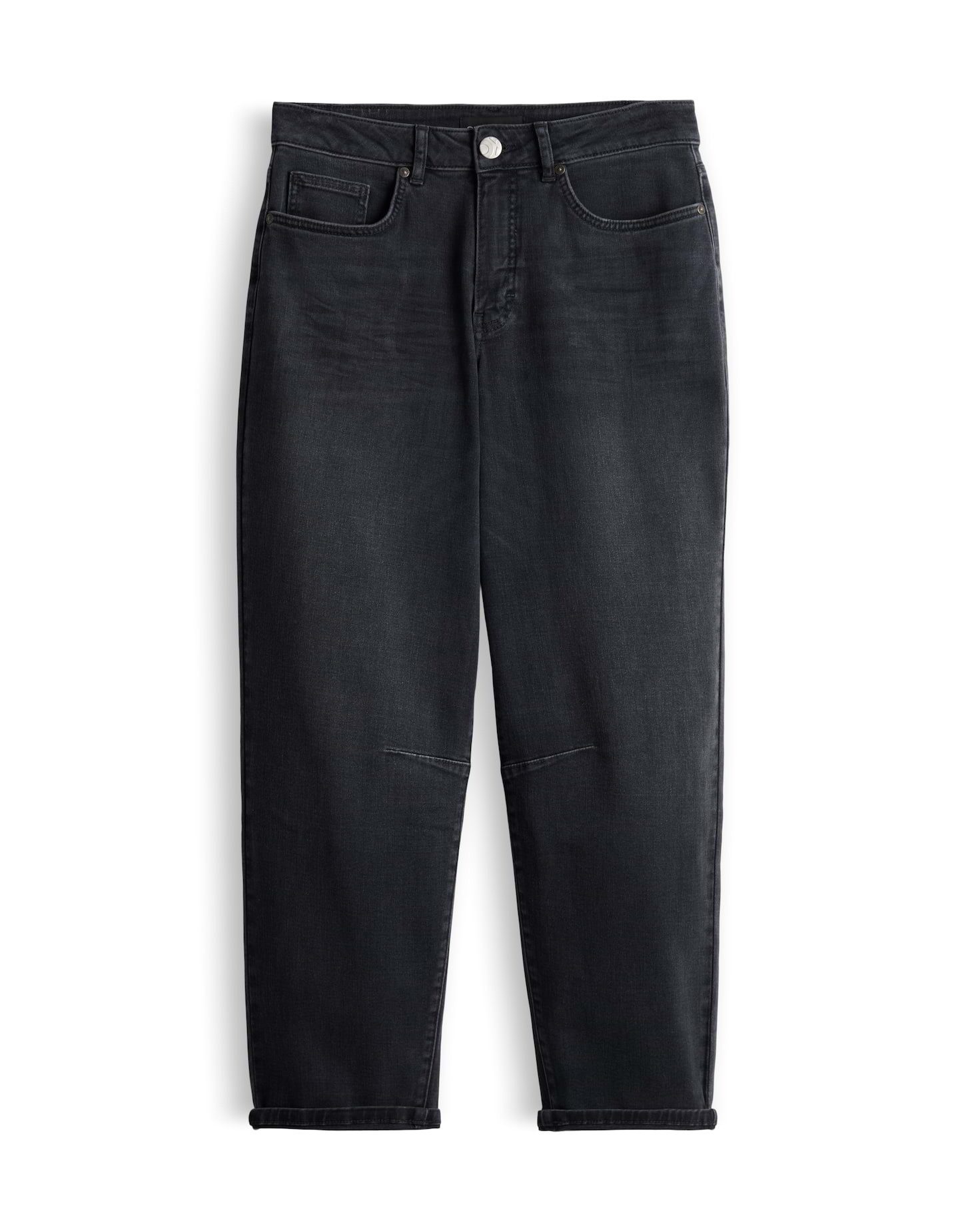 OPUS PANTS Relax-fit-Jeans aus Baumwollmix Ovale Ankle-Silhouette mit elastischem Denimgriff und Used-Effekten – Bild 2 von 5
