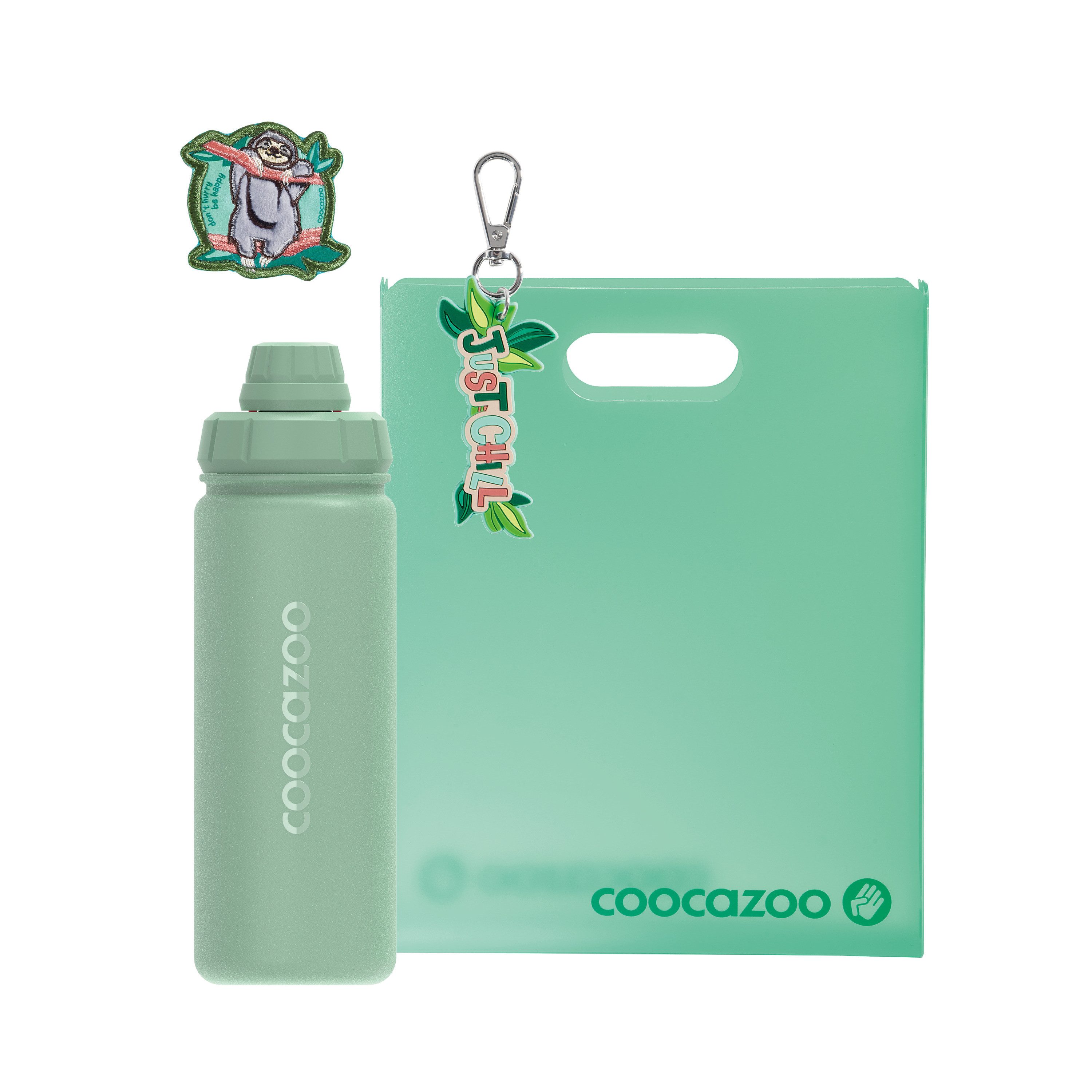 coocazoo Schulrucksack Mint, 3-tlg, mit Heftbox, Trinkflasche COLOUR UP (3-tlg)