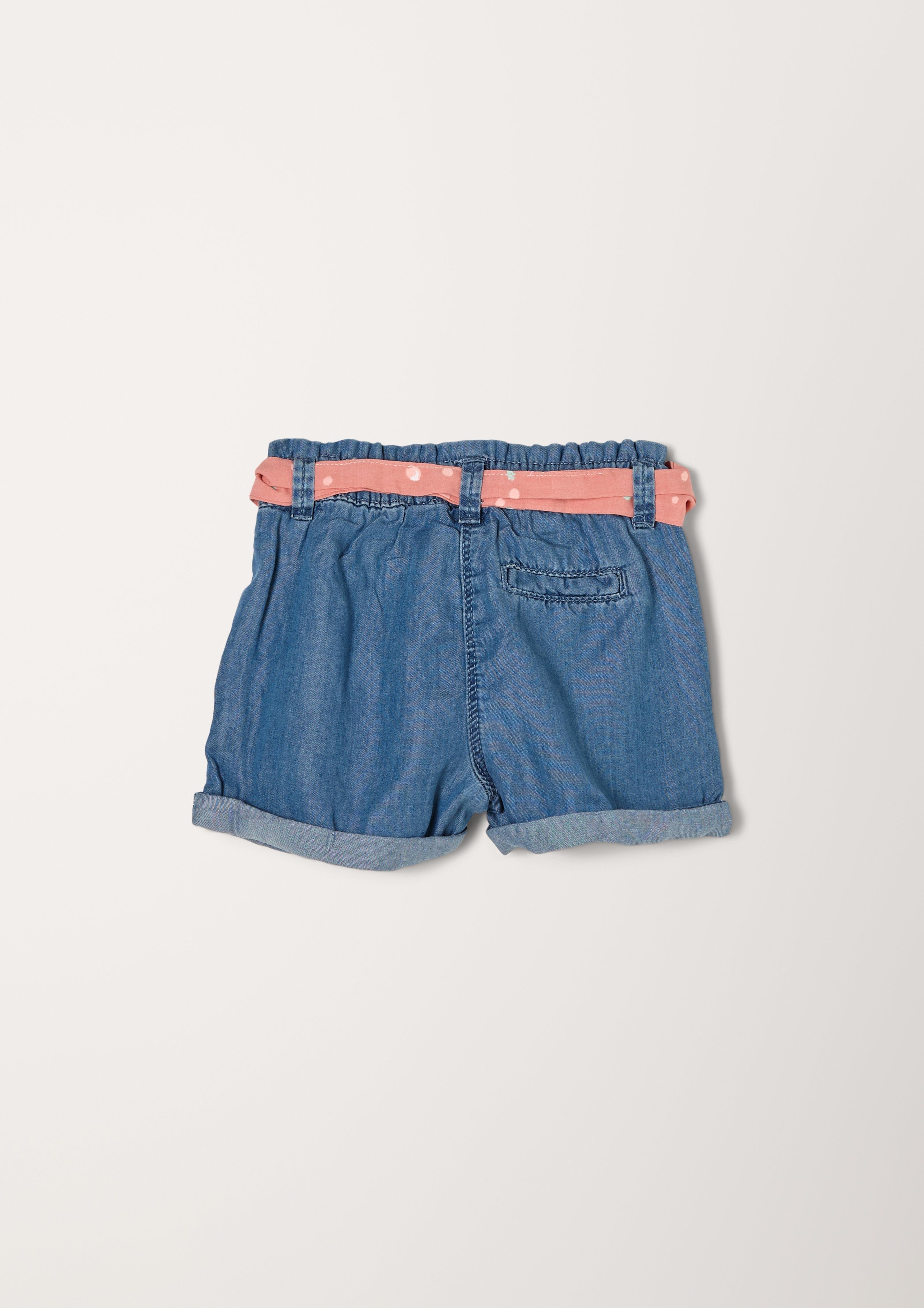 Kinder Mädchen (Gr. 50 - 92) s.Oliver 7/8-Jeans Lyocell-Shorts mit Bindegürtel