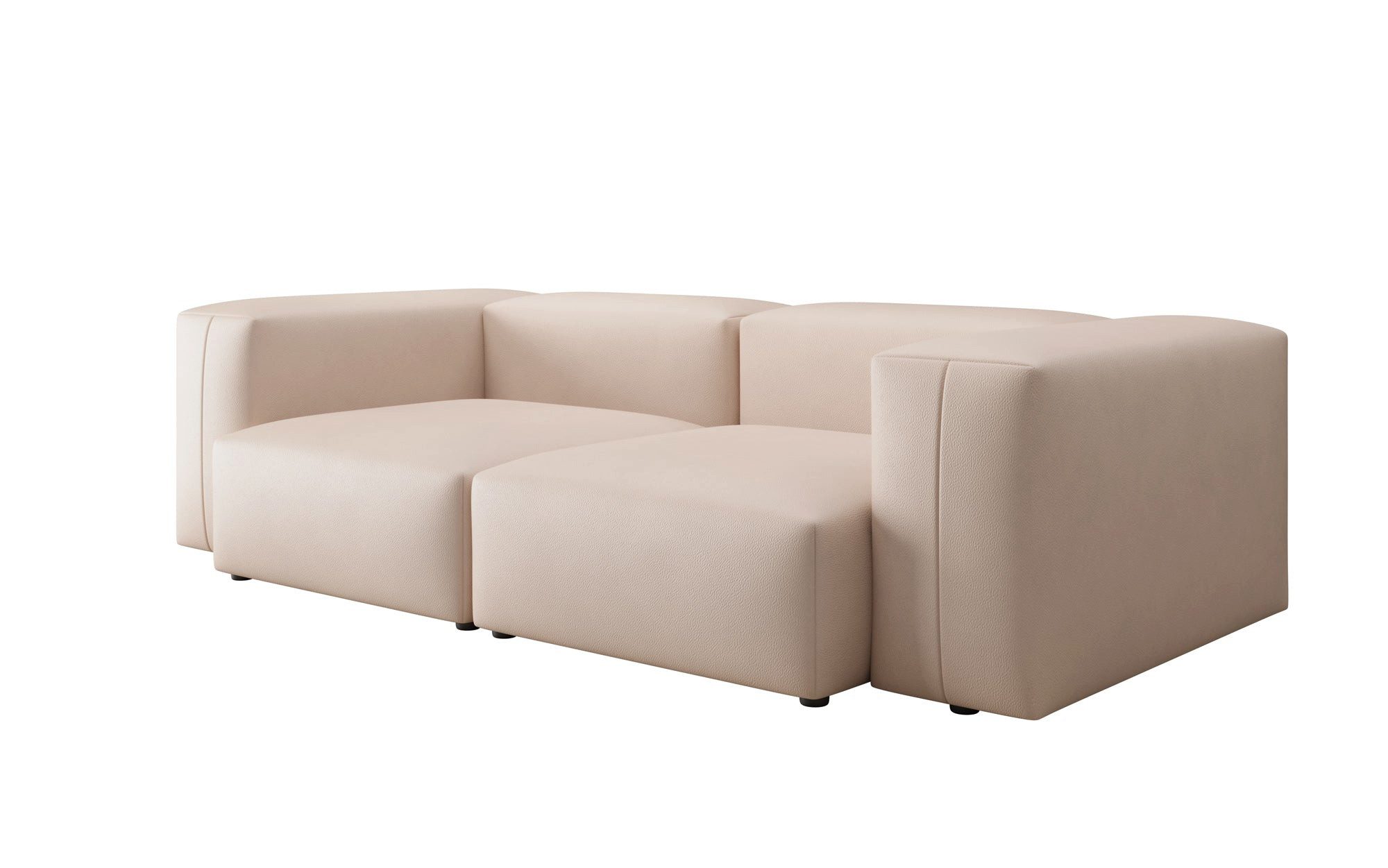 Luxusbetten24 Sofa Designer 2 Sitzer Sofa Snug, mit hochwertigem Echtlederbezug