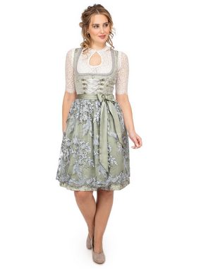 KRÜGER MADL & BUAM Trachtenkleid Midi Dirndl 2tlg. 60cm BREANNA hellgrün