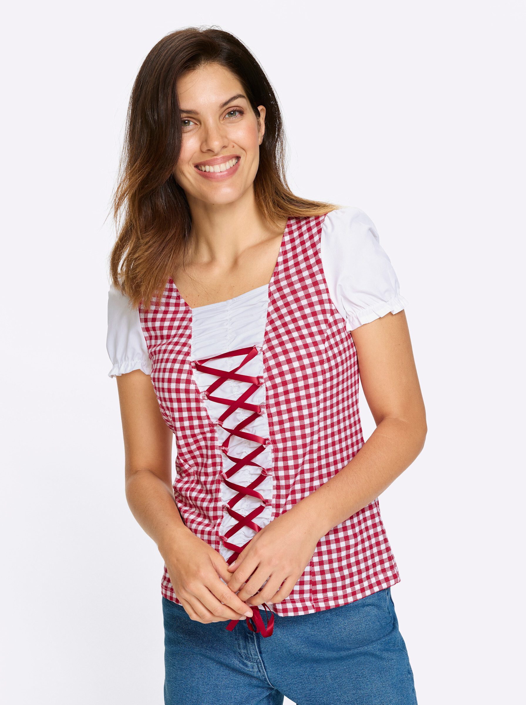 Sieh an! Klassische Bluse Trachtenshirt . günstig online kaufen