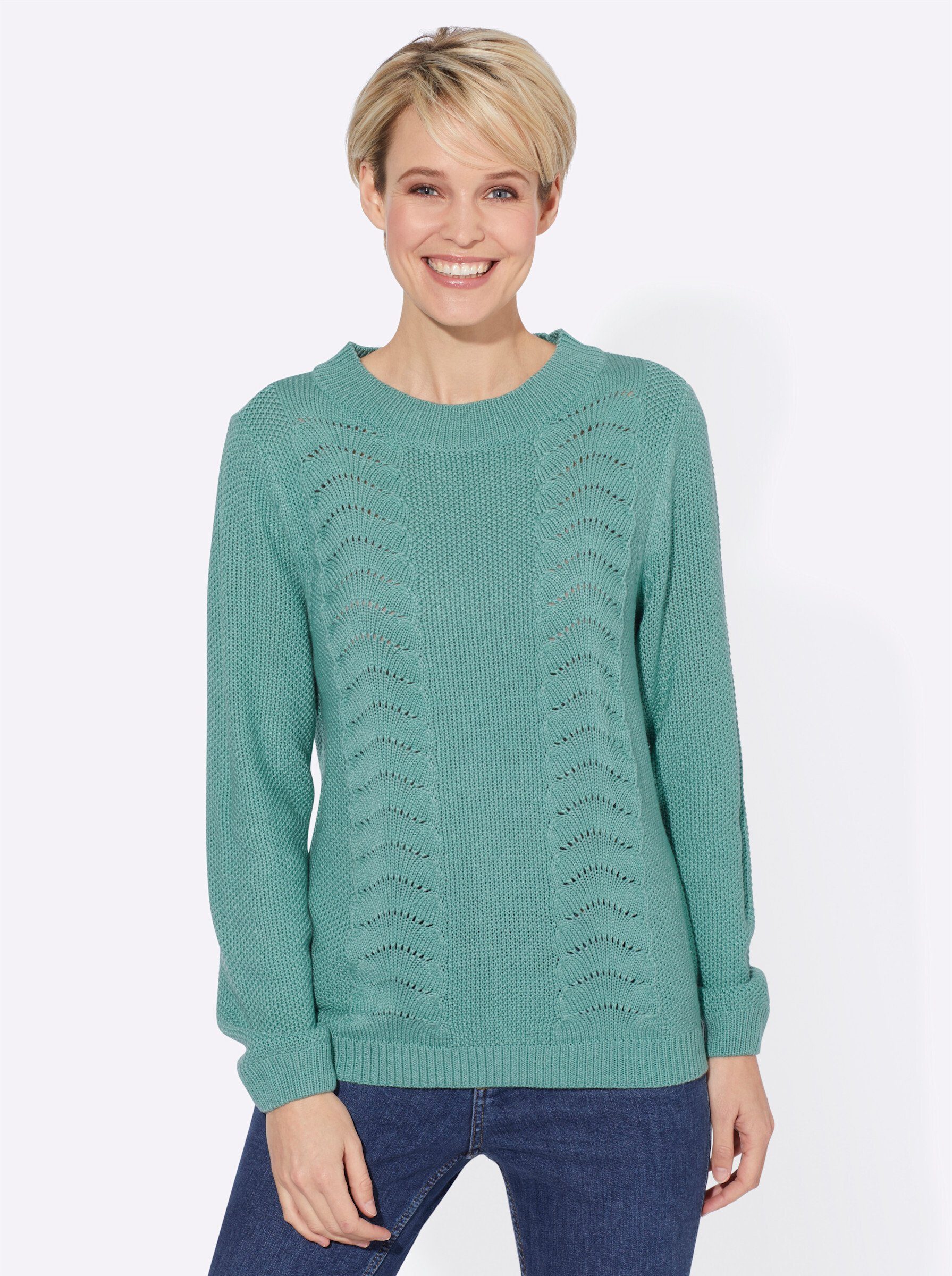 Strickpullover Rundhalspullover