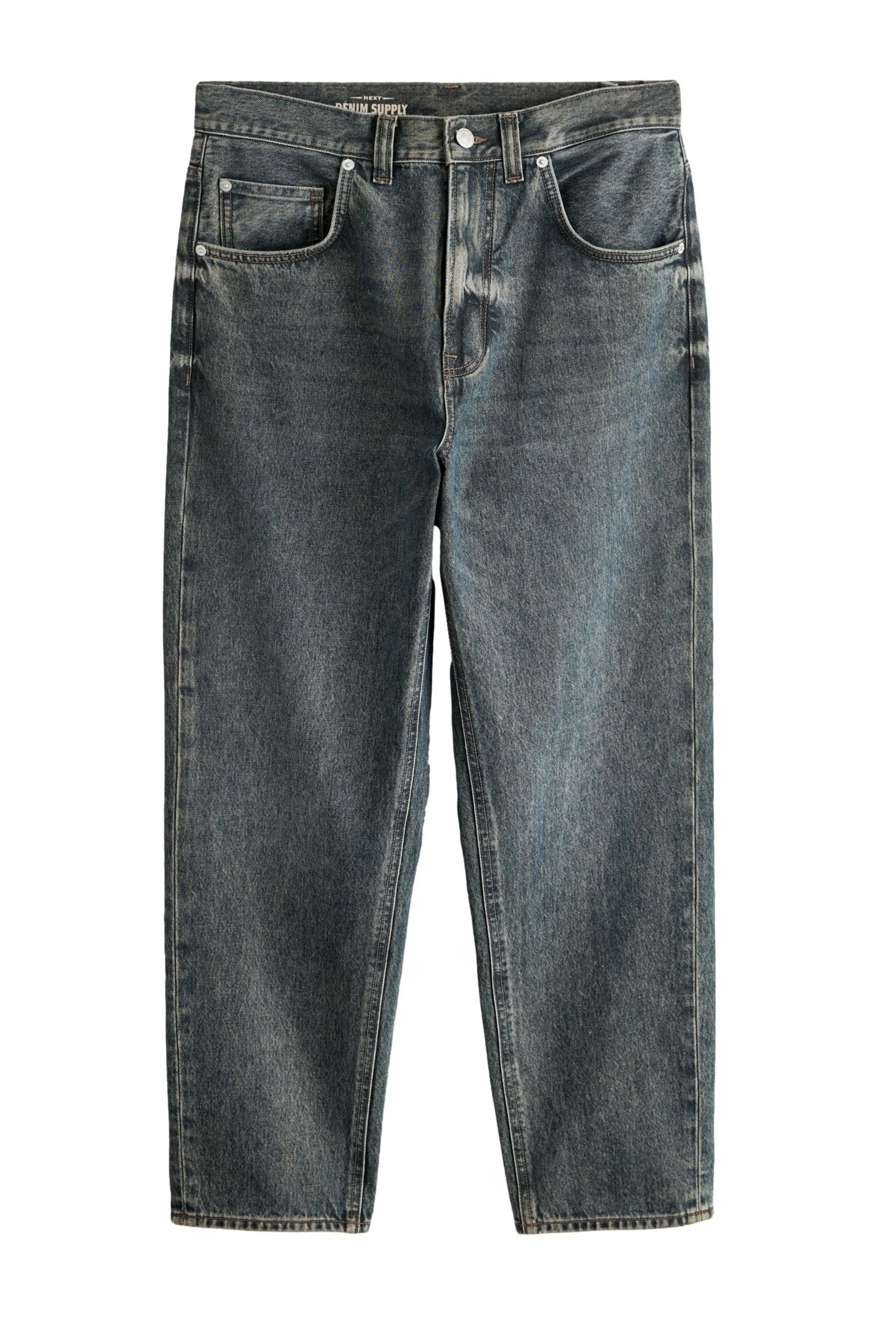 Weite Jeans Baggy Fit Jeans mit Authentic-Waschung