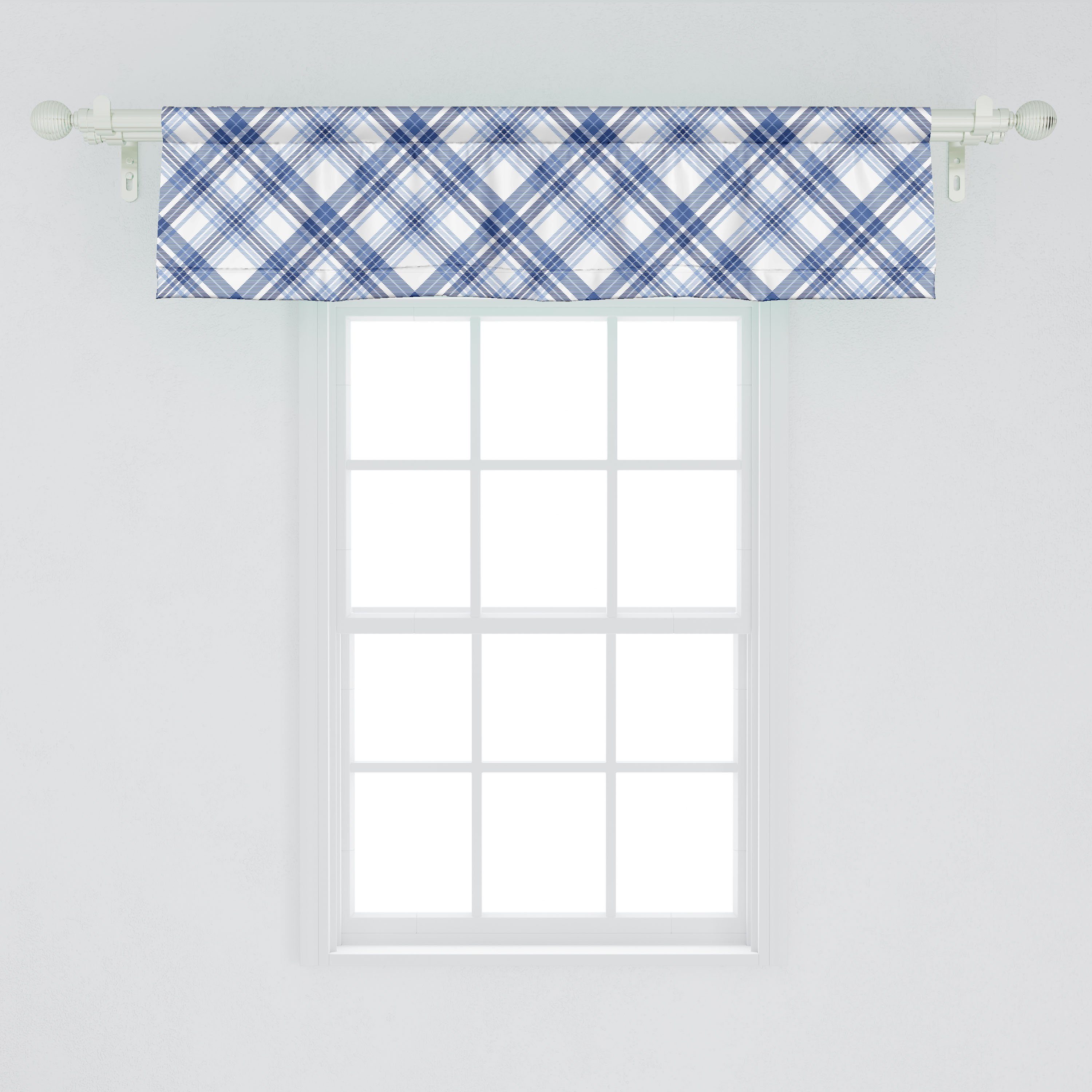 Dekor Volant für Schlafzimmer Mode diagonale Scheibengardine Microfaser, Küche Marine-Plaid mit Vorhang Stangentasche, Abakuhaus, Linien