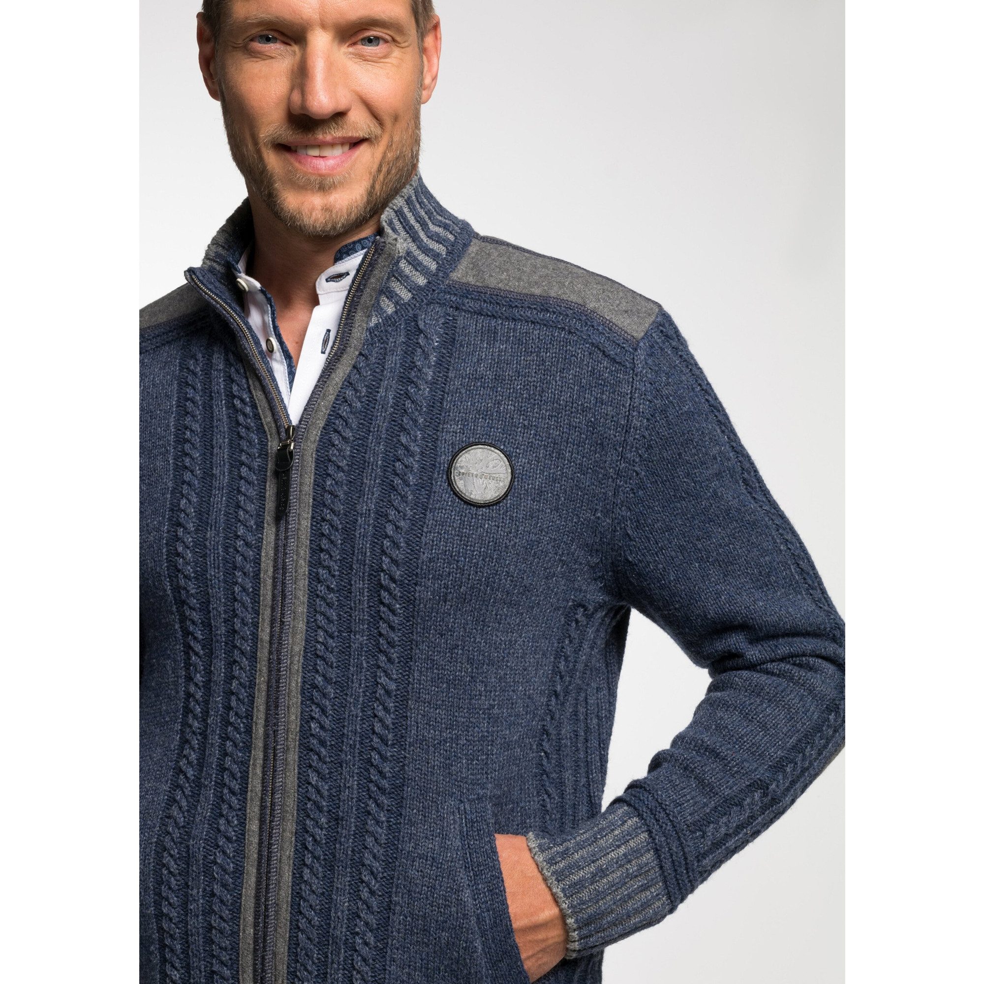 Spieth & Wensky Trachtenstrickjacke Erato- Strickjacke Erato Herren Trachten Wolljanker Strickjacke Jacke aus Schurwolle