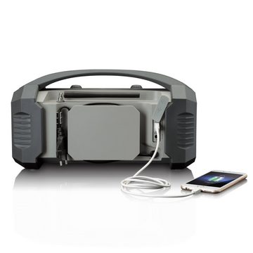 Lenco ODR-150GY Digitalradio (DAB) (DAB+,FM, 15 W, Stoß -Wasserfestes Outdoor-Radio mit Bluetooth, 15W RMS & 5000mAh Akku)