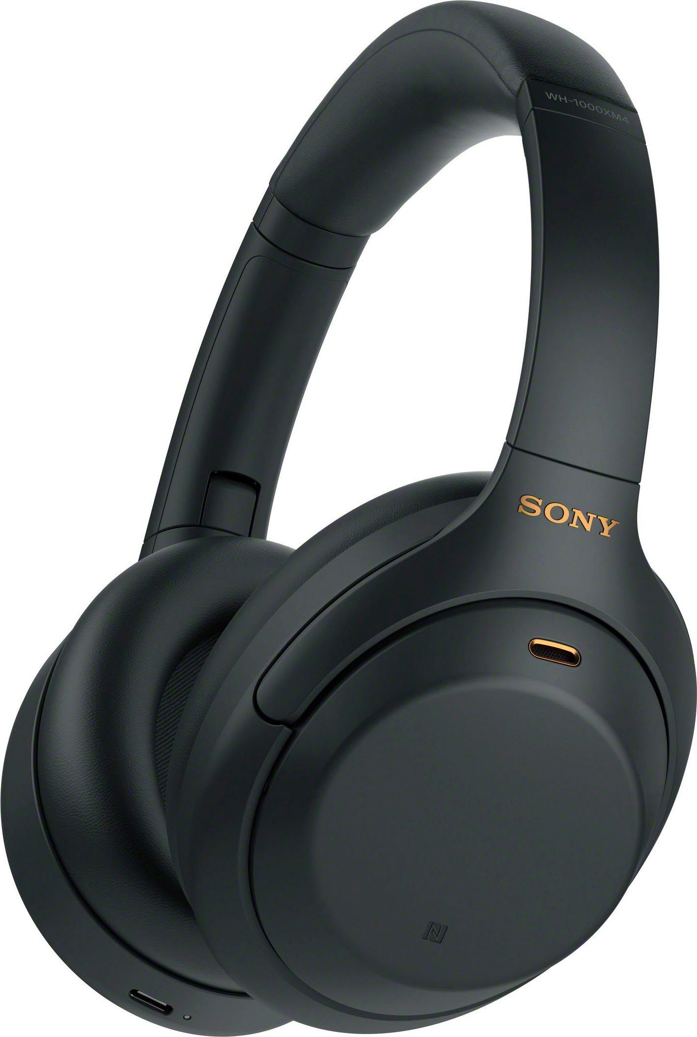NFC Sony WH-1000XM4 kabelloser Over-Ear-Kopfhörer Bluetooth-Kopfhörer (Schnellladefunktion, Bluetooth, NFC, Noise-Cancelling, One-Touch Verbindung via NFC)