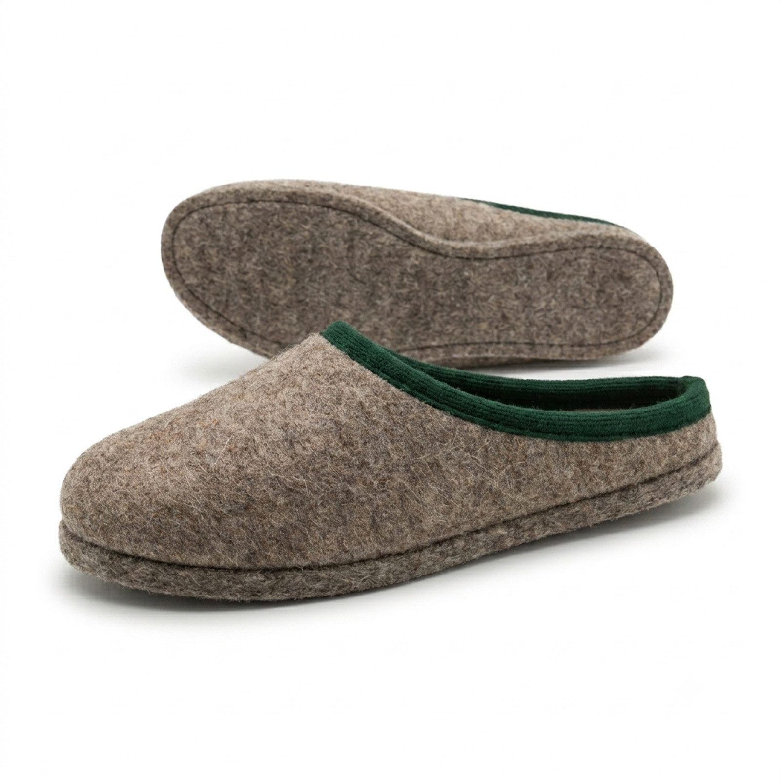 Pantoffelmann Wollfilz Pantoffel warme Filzpantoffeln Herren Damen Winter Hausschuh Pantoffel (1 Paar) Filzpantoffeln, Gästepantoffel besonders leicht