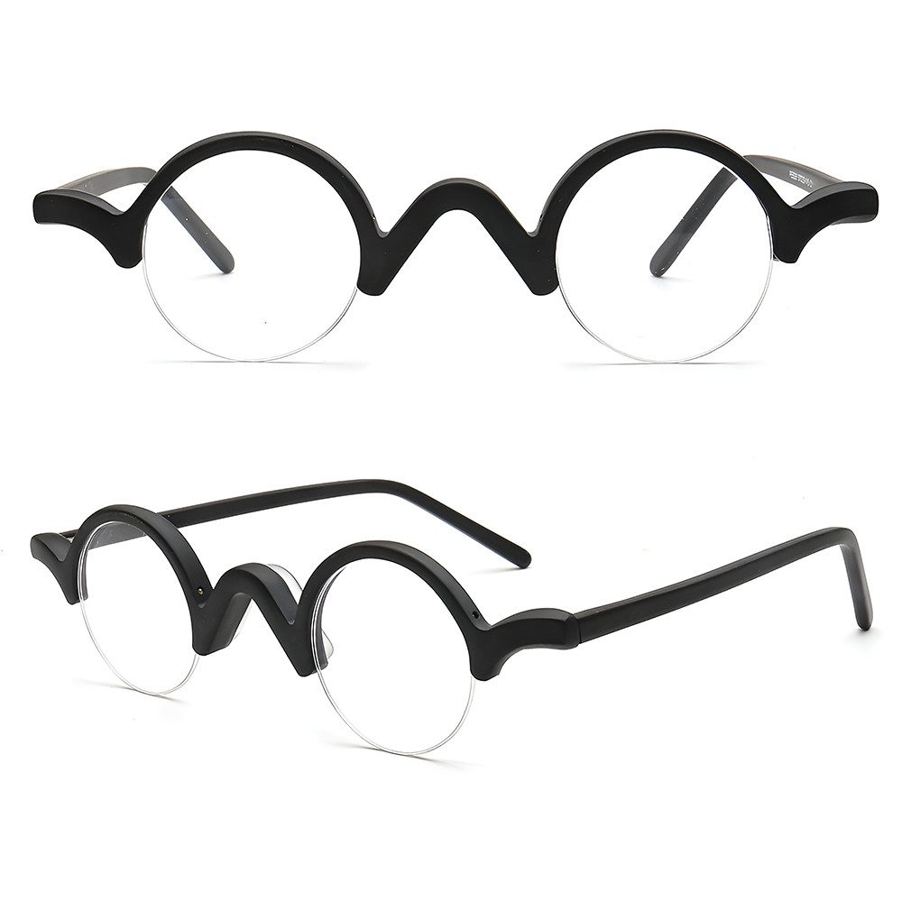 PACIEA Lesebrille Damen Herren Halbrand Mehrfarbig Anti Blaulicht Mode Rundrahmen