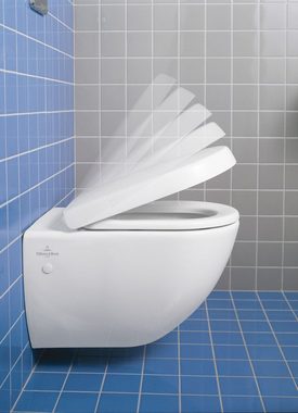 Villeroy & Boch WC-Sitz Avento, WC-Sitz m. Absenkautomatik u. QuickRelease 374 x 445 x 49 mm - Weiß