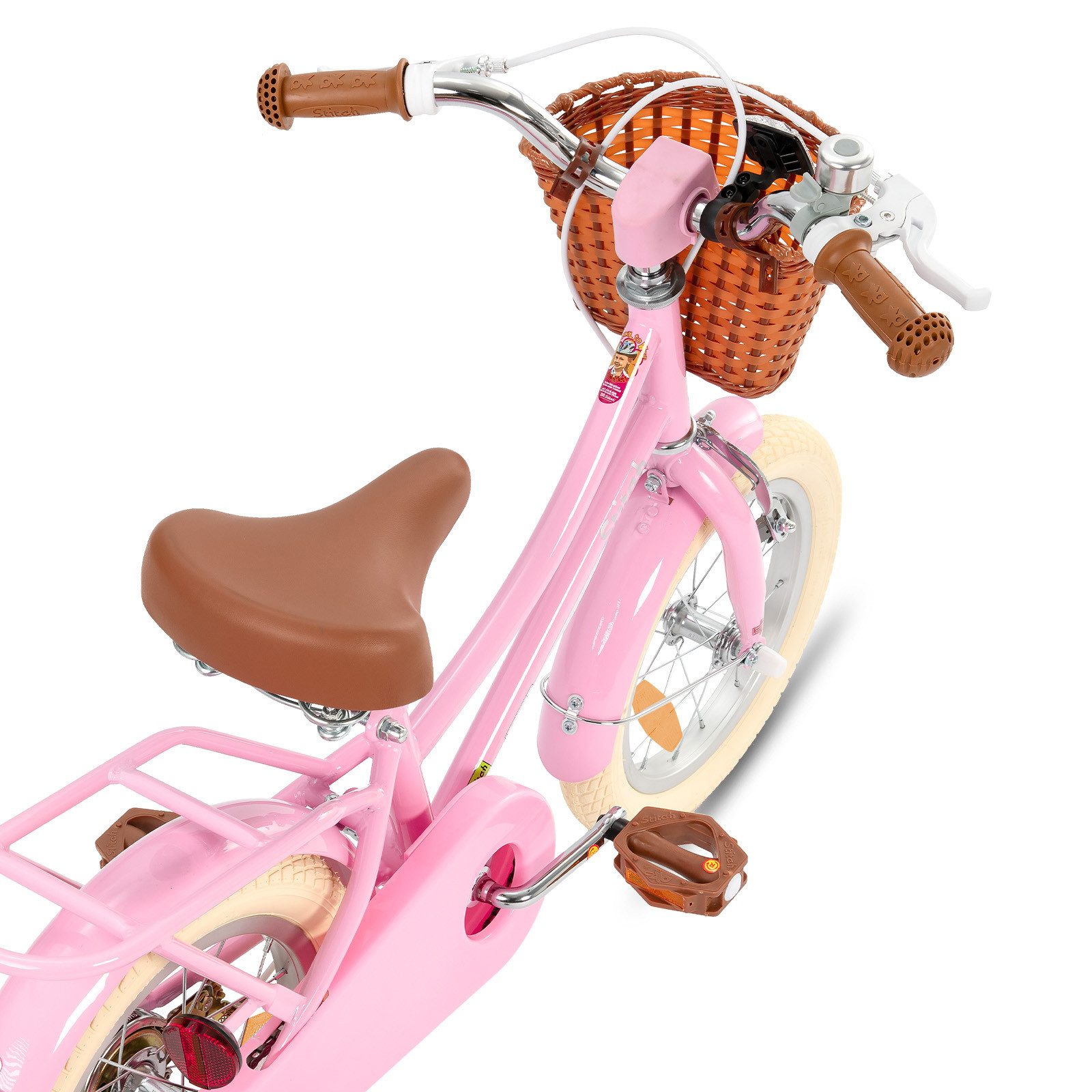 JOYSTAR Kinderfahrrad 12 14 16 18 Zoll fahrrad für 2-9 Jahre alte Mädchen & Jungen, mit Kotflügel, Stützrädern, Korb, Gepäckträger, Kettenabdeckung