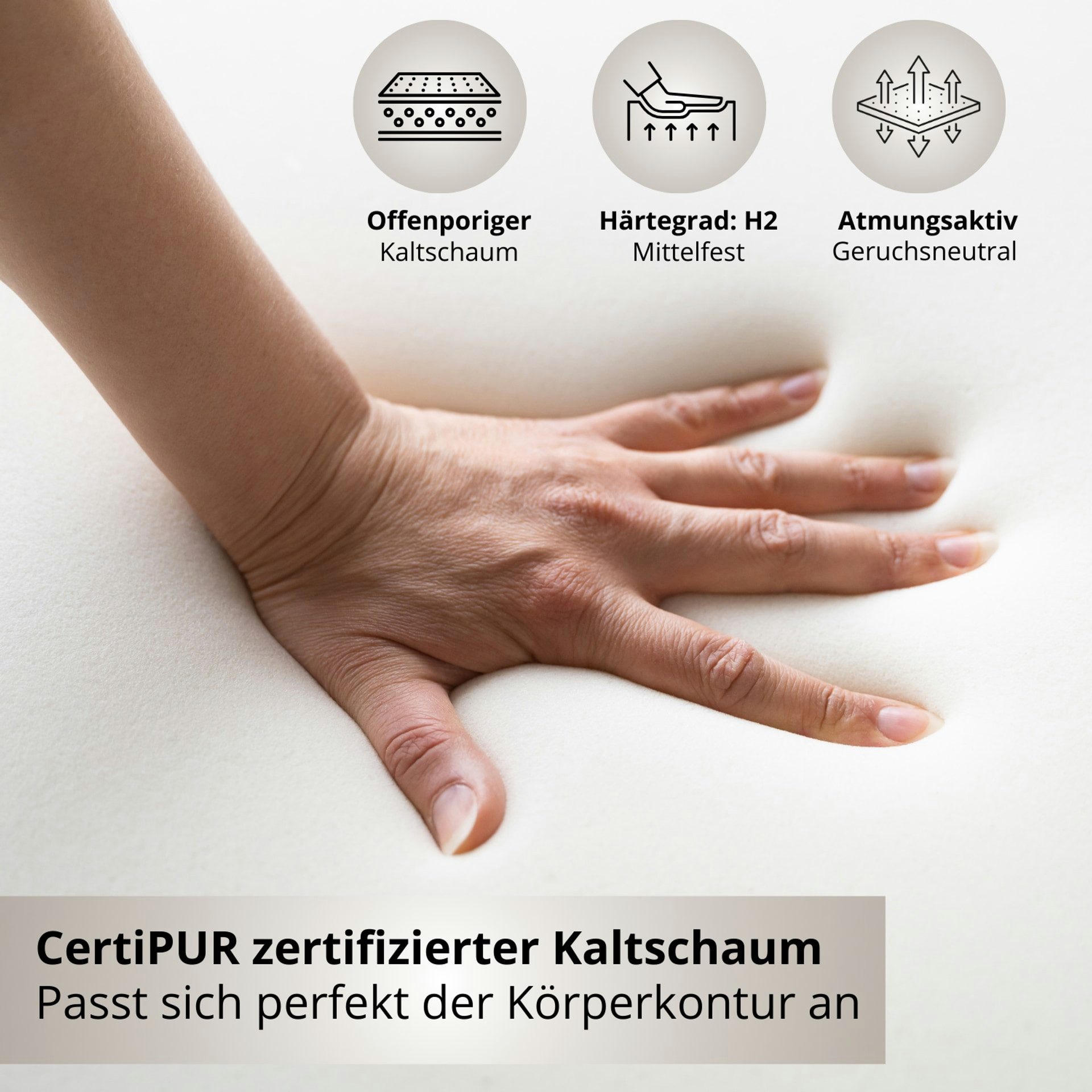 Kindermatratze Alavya Home Kindermatratze COZY PLUS 80x160 cm Kaltschaum - Weiß, Alavya Home®, 16 cm hoch, mit abnehmbarem, bei 60°C waschbarem Bezug