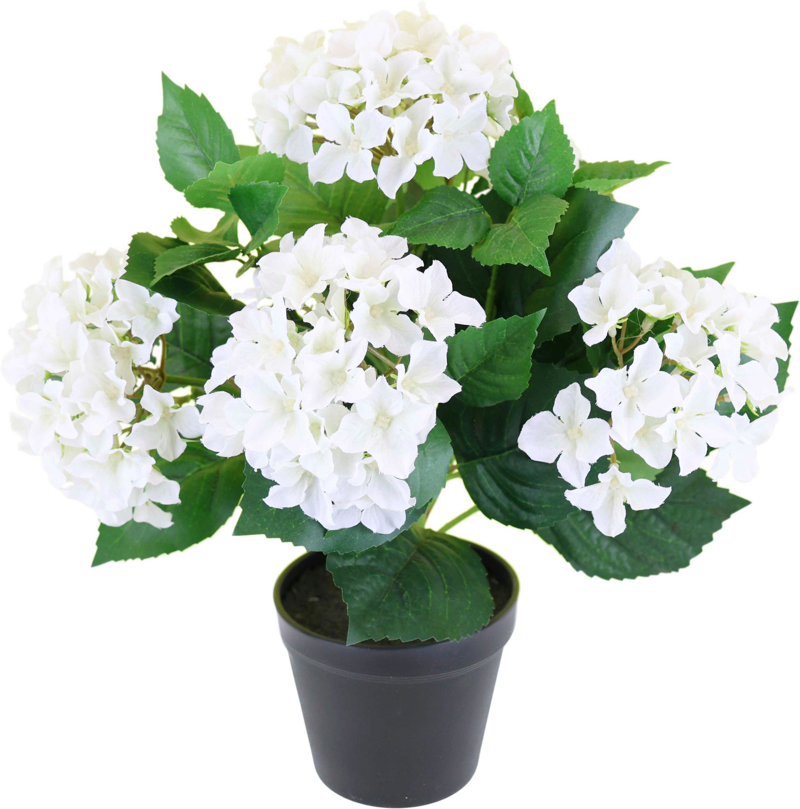 Kunstblume Künstliche Hortensie im Topf Hortensie, OTTO home, Höhe 40 cm, 40cm Realistische Kunstpflanze Blumen Deko Blumen Pflanzen