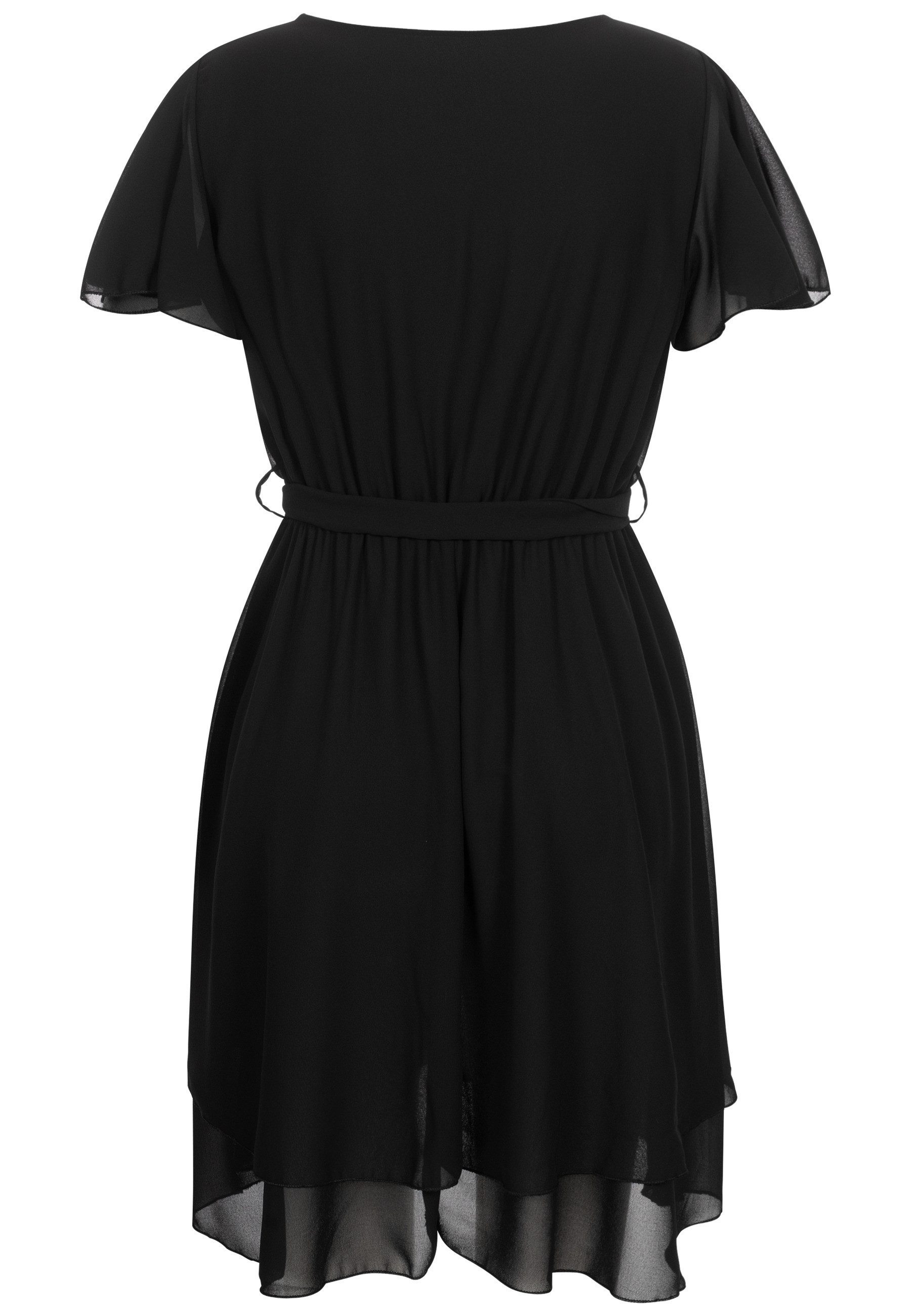 CLOUD 5IVE Shirtkleid CLOUD 5IVE Chiffon Wrap-Dress with tie belt (1-tlg) günstig online kaufen
