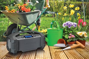 Lenco ODR-150GY Digitalradio (DAB) (DAB+,FM, 15 W, Stoß -Wasserfestes Outdoor-Radio mit Bluetooth, 15W RMS & 5000mAh Akku)