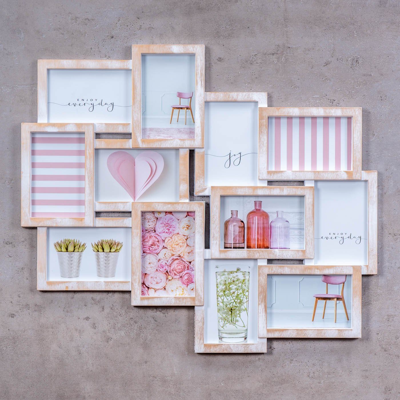Levandeo® Bilderrahmen Collage, Bilderrahmen Collage 12 günstig online kaufen