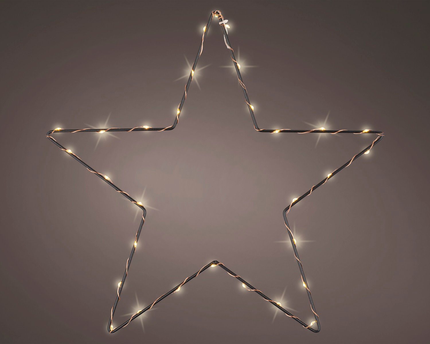 Lumineo LED Stern LED Metall-Stern 30 LED 35 cm klassisch warm, batteriebet günstig online kaufen