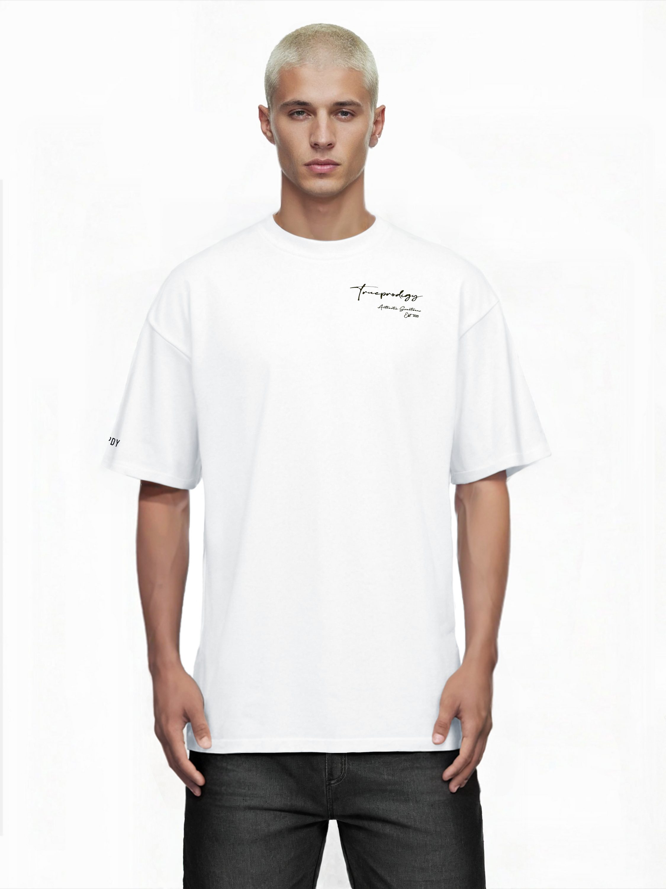trueprodigy Oversize-Shirt Marin Logoprint Rundhals dicker Stoff günstig online kaufen