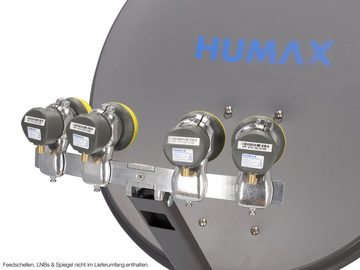 Humax Multifeedschiene Aluminium SAT-Halterung, (max 24°, max. 4 LNBs, für Humax Feedschellen)
