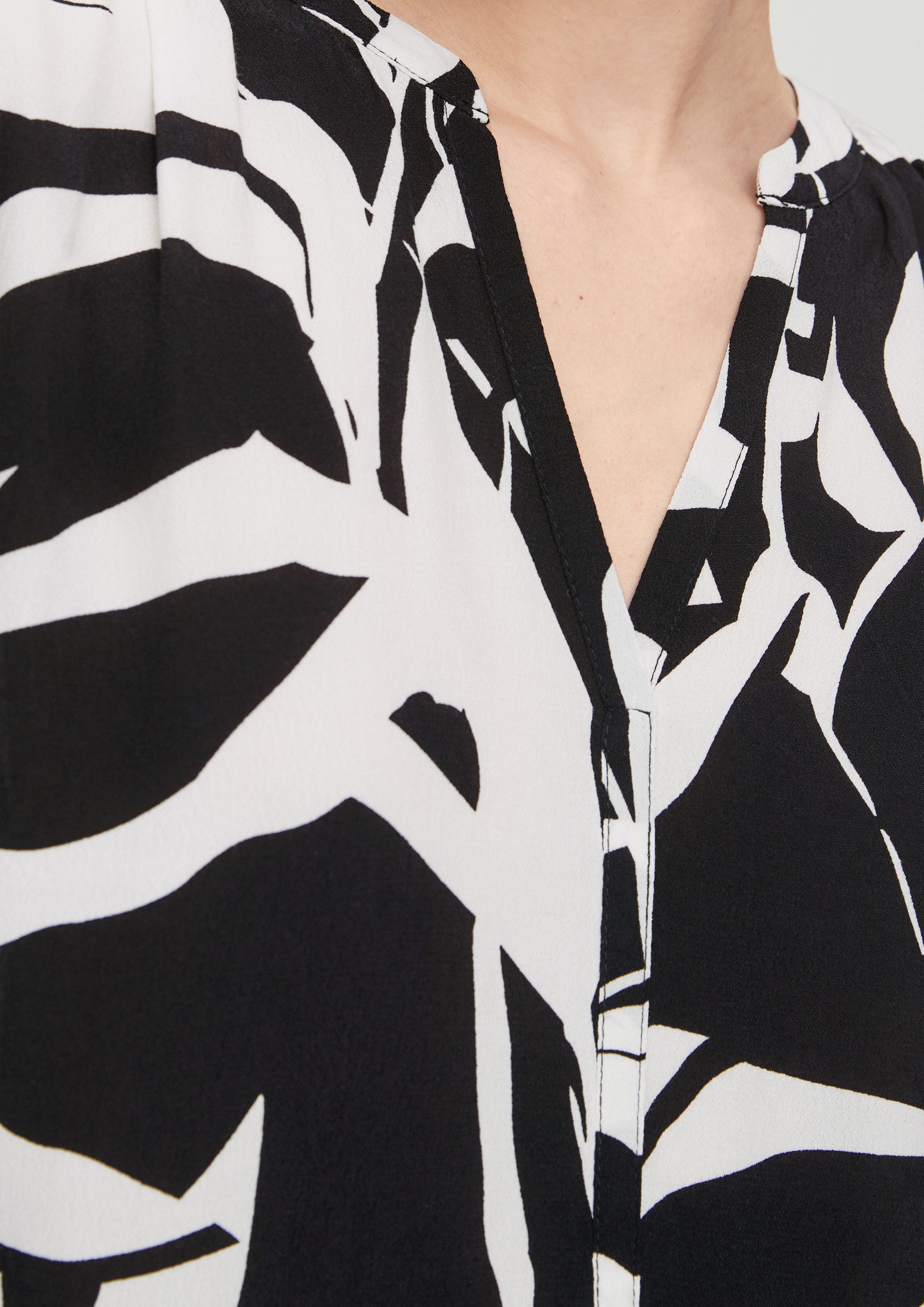 s.Oliver Blusentop Bluse Viskosebluse mit Crêpestruktur