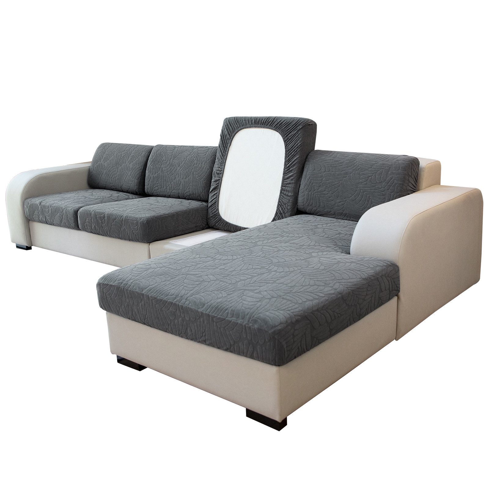 Qelus Sofahusse Jacquard Strecken Kissenbezug Sofabezug,Rutschfest günstig online kaufen