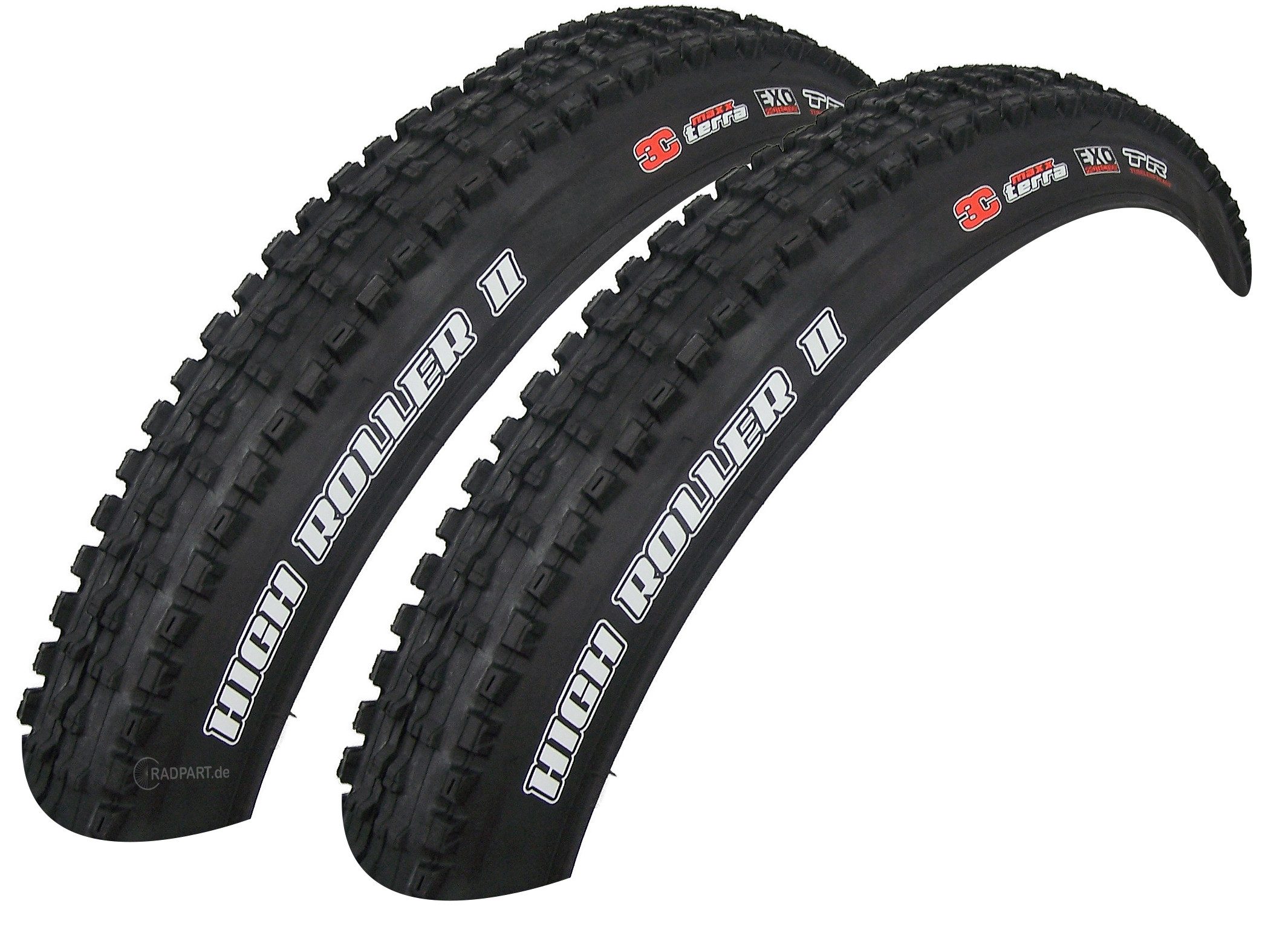 Maxxis Fahrradreifen 2x Maxxis High Roller II 58-559 3C MaxxTerra TR Faltreifen 26x2.3, (2-tlg), Faltreifen