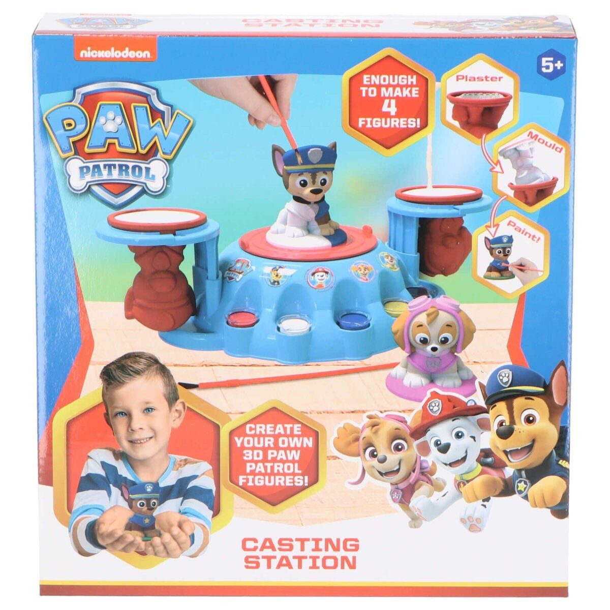 PAW PATROL Kreativset Paw Patrol Gipsform Farbset Kreatives Bastelset für Kinder