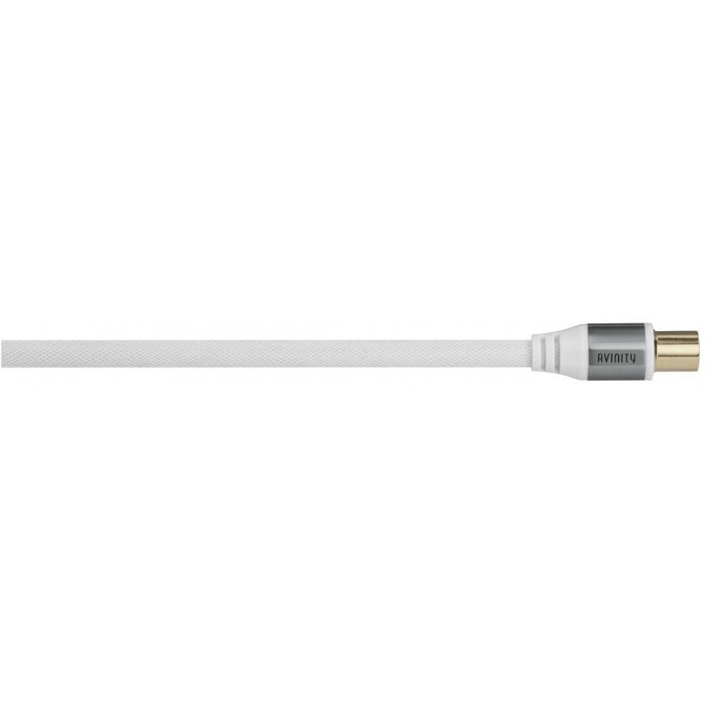AVinity Koax-Kabel 5m weiß für Audio- und Videoanwendungen. Adapter