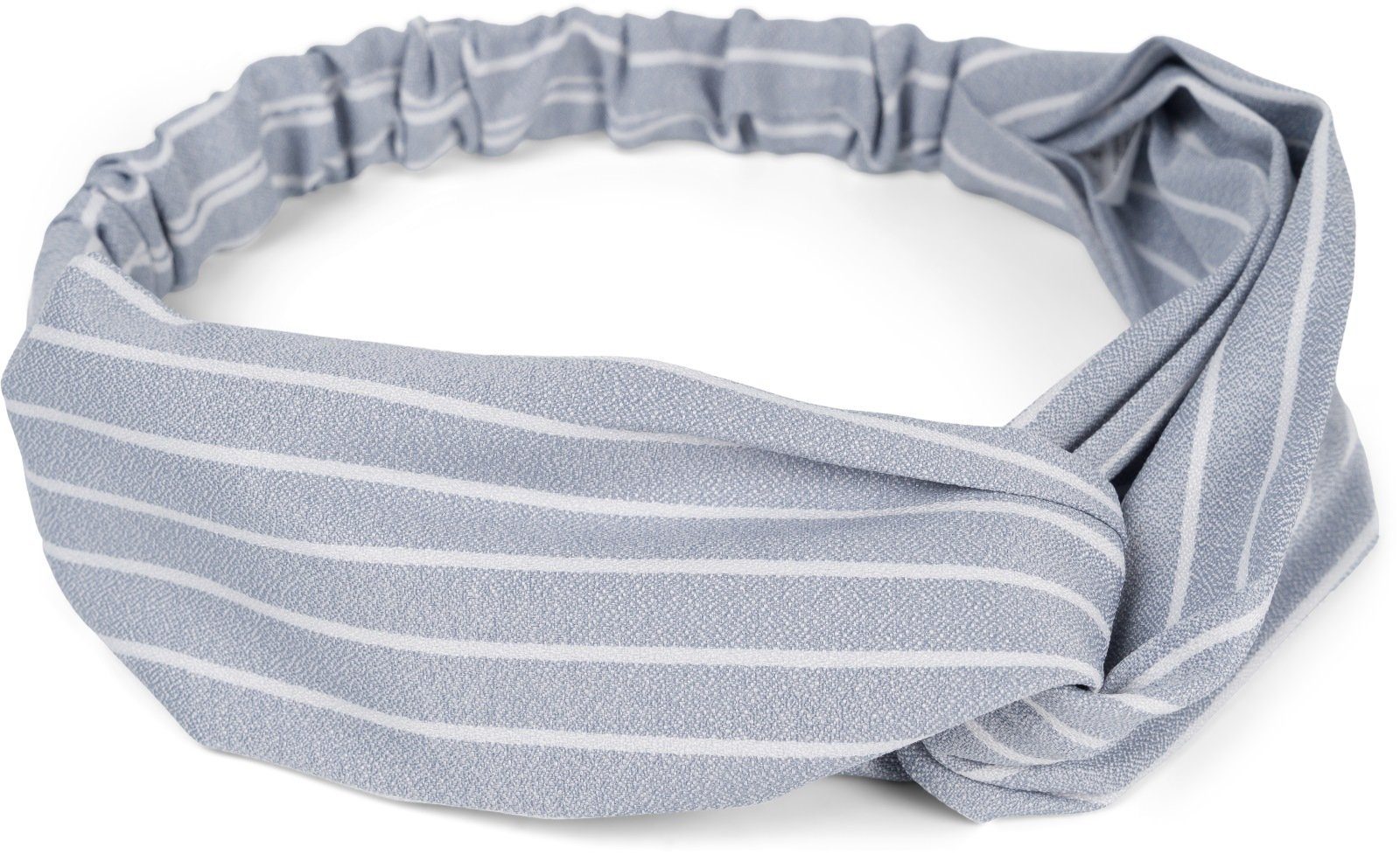 styleBREAKER Haarband, 1-tlg., Haarband mit Muster Hellgrau Twist Streifen und Knoten